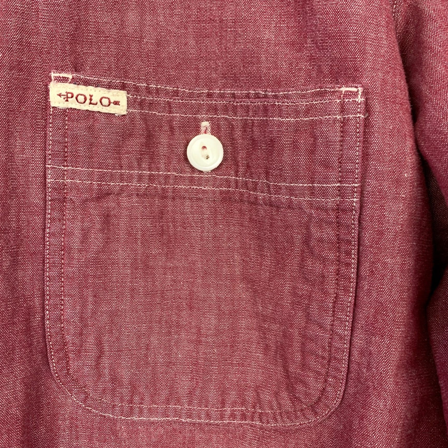 Polo Ralph Lauren Polo Ralph Lauren Twill Red Button-Up Shirt Mens M Size US M / EU 48-50 / 2 - 2 Thumbnail