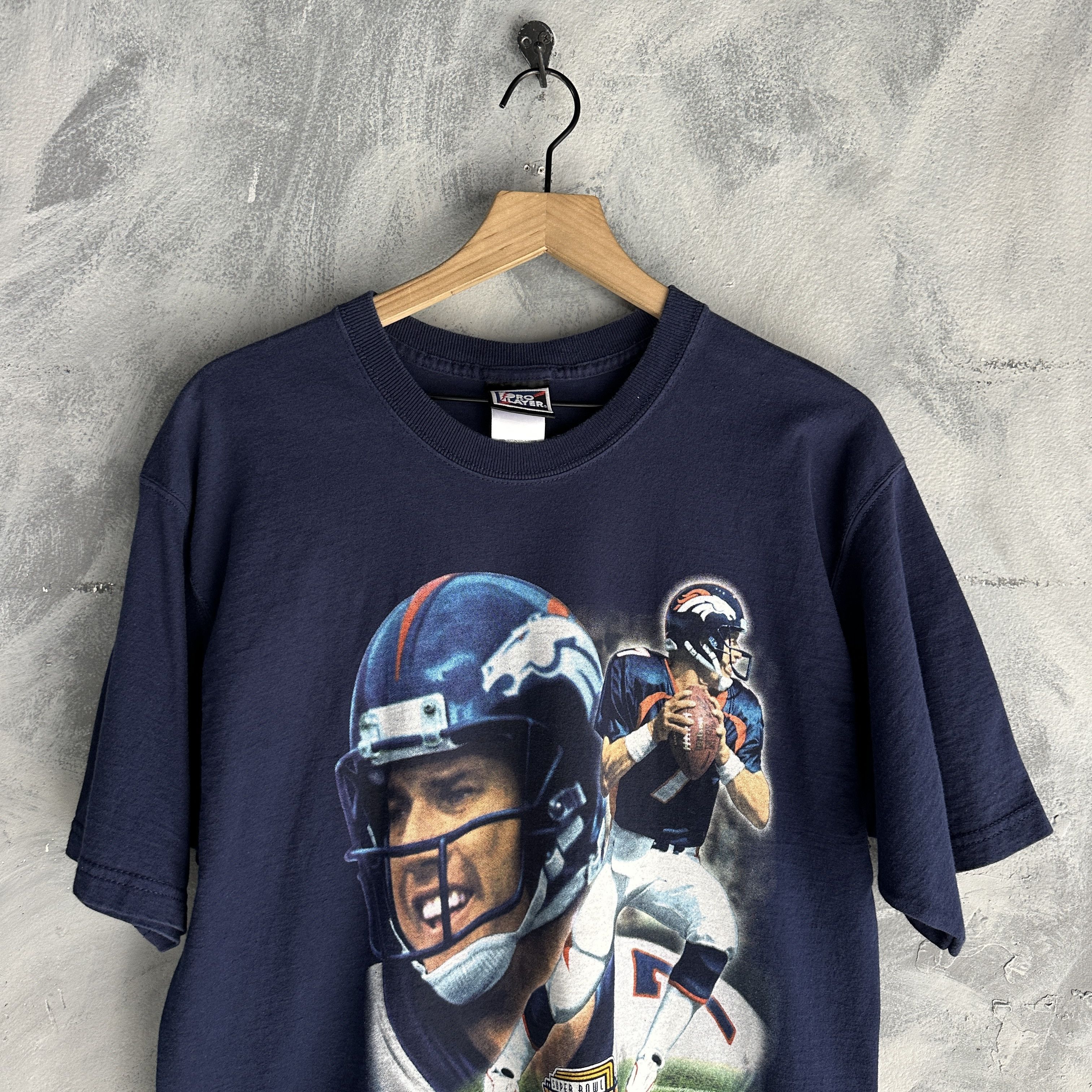 Pro Player Vtg John Elway T Shirt Super Bowl Pro Player Denver Broncos Size US L / EU 52-54 / 3 - 2 Thumbnail