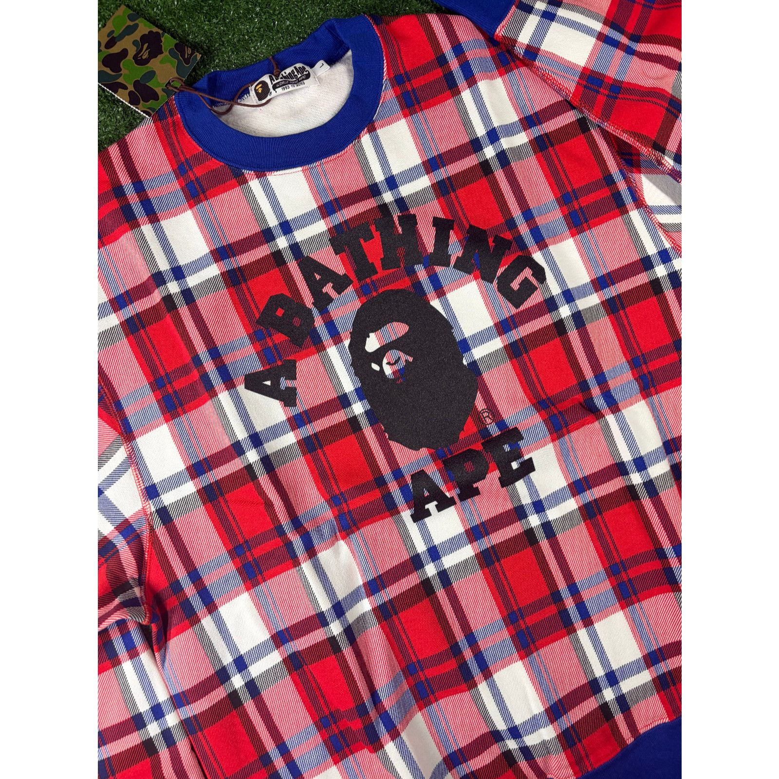 Bape Bape London Plaid Check RLX Crewneck Sweater Size Large Size US L / EU 52-54 / 3 - 2 Thumbnail