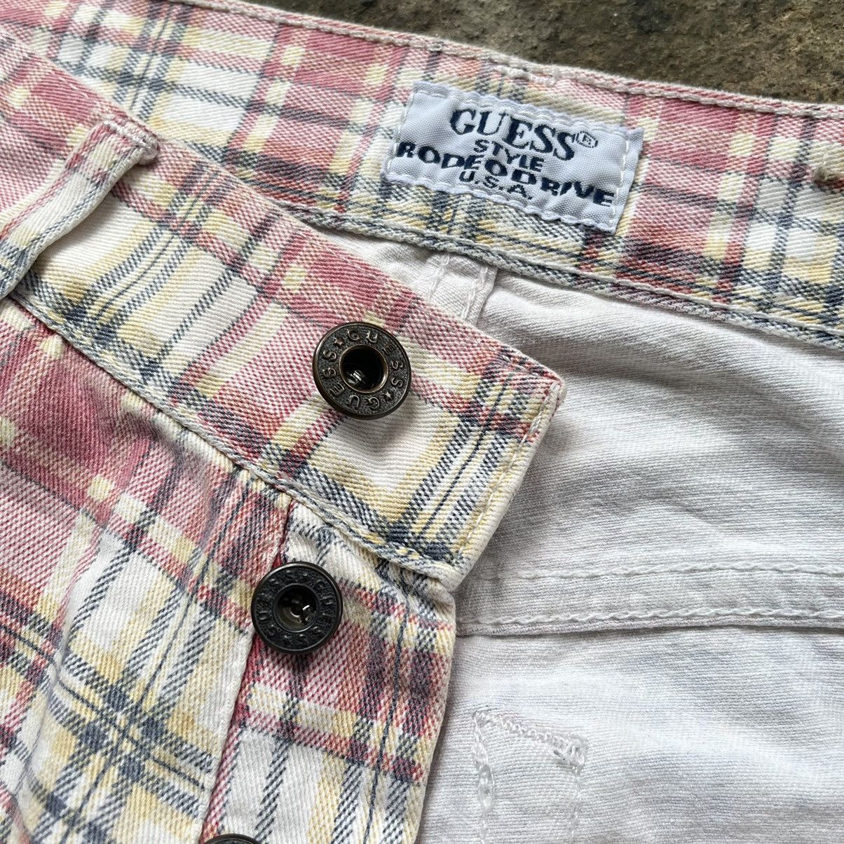Guess × Vintage Vintage 80s Gues Georges Marciano Tartan Size US 31 - 6 Thumbnail