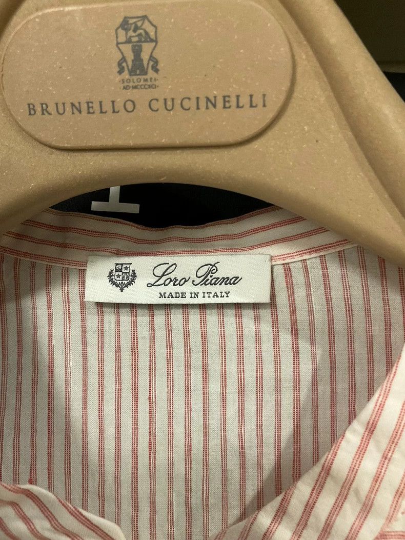 Loro Piana LORO PIANA 100% cotton linen striped shirt Size S / US 4 / IT 40 - 3 Thumbnail
