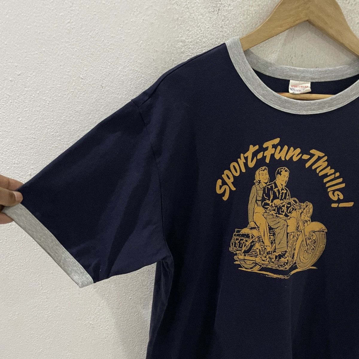 Japanese Brand Vintage 90s Non Stoce Flyer Bikers Tee Size US L / EU 52-54 / 3 - 2 Thumbnail