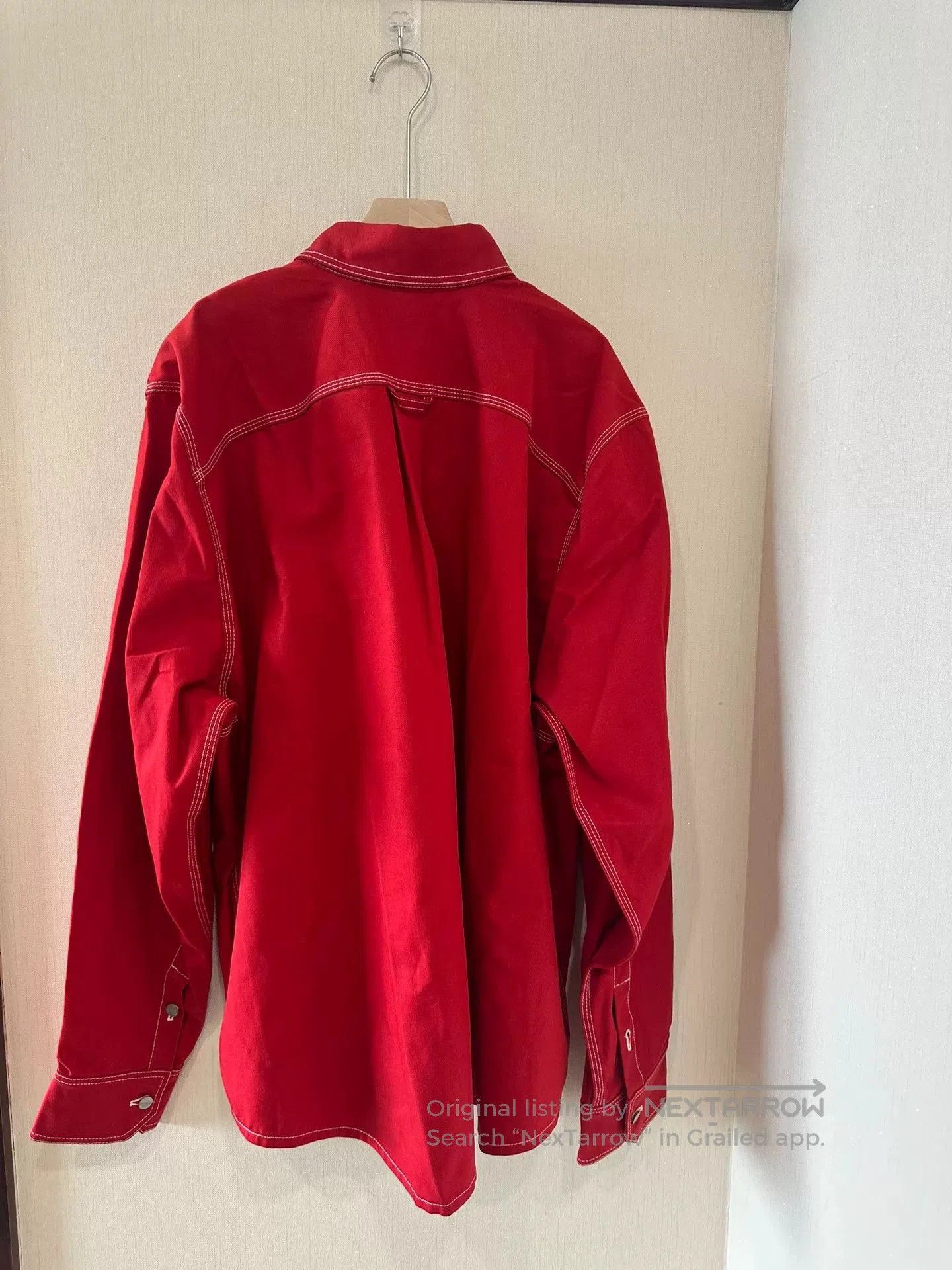 Vetements Vetements Red Denim Shirt Jacket. Size US S / EU 44-46 / 1 - 2 Thumbnail