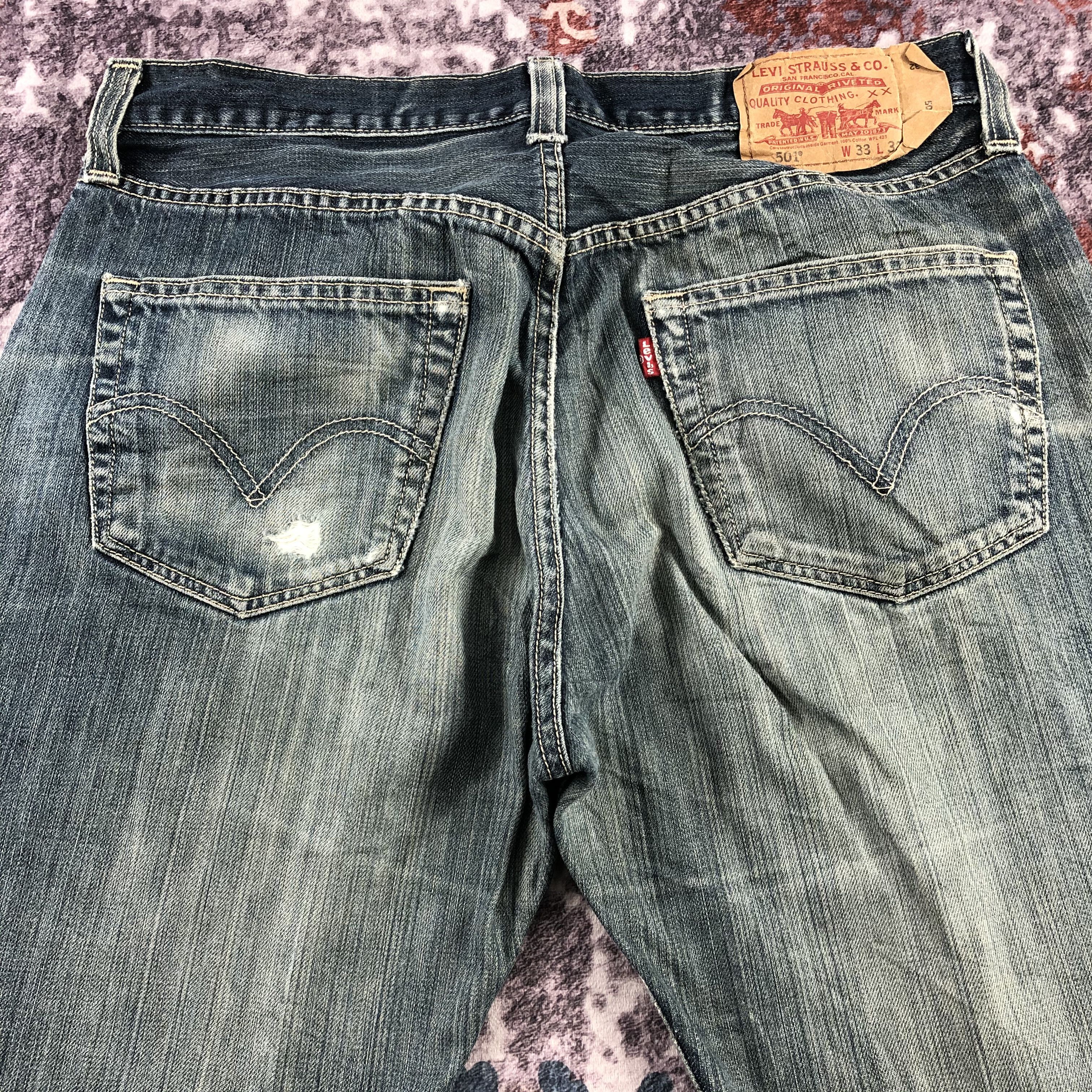Levi's Vintage Blue Wash Levis 501 Jeans-JM3136 Size US 32 / EU 48 - 5 Thumbnail