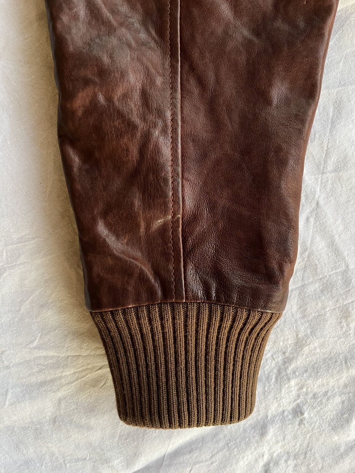 Japanese Brand Vintage Leather Bomber Artisanal Archive Piece CCP Size US M / EU 48-50 / 2 - 9 Thumbnail