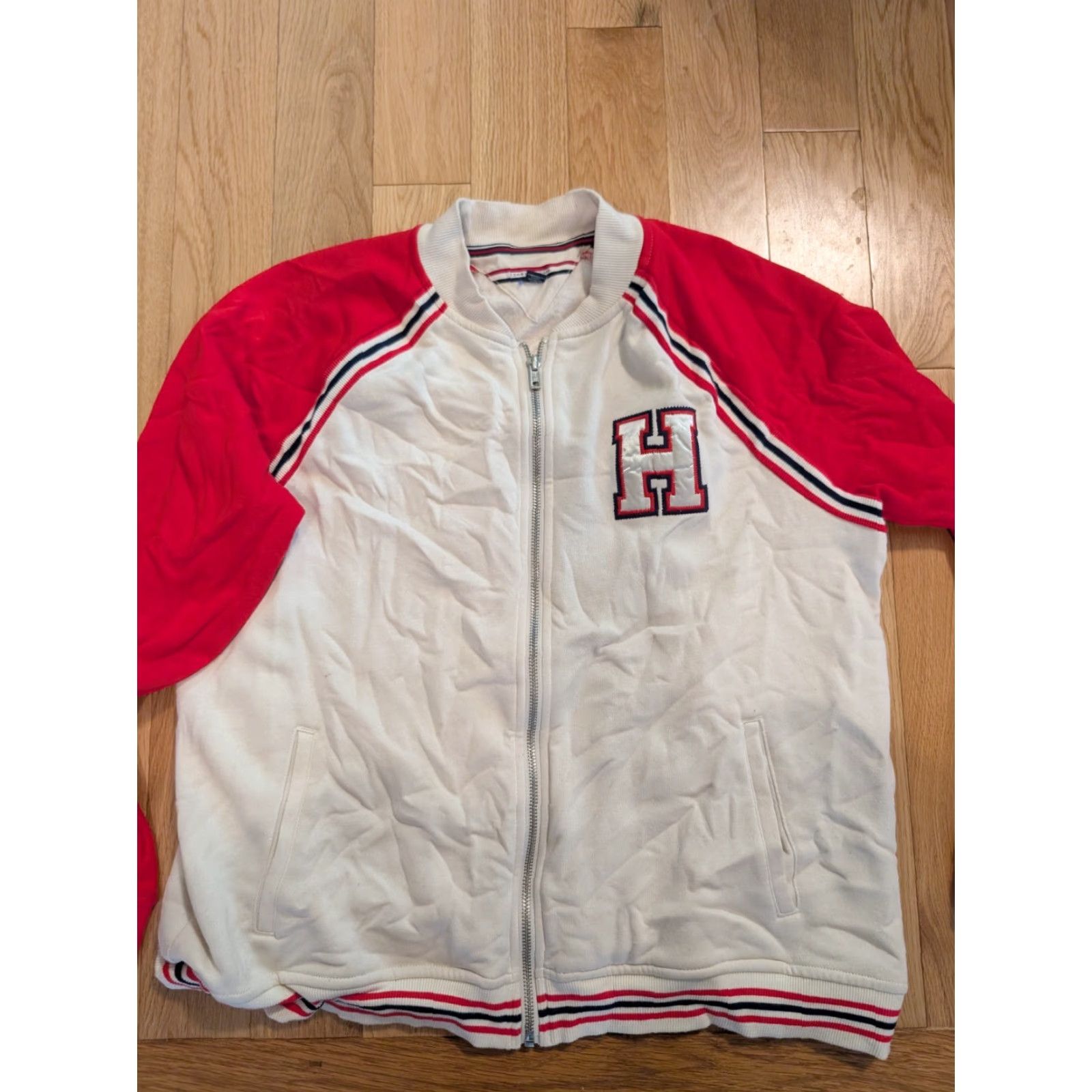 Tommy Hilfiger Tommy Hilfiger Varsity Jacket Tommy Sport Baseball Letterman Bomber Wonyoung XL Red Women Zip Hooded Logo Embroidered Size XL / US 12-14 / IT 48-50 - 4 Thumbnail