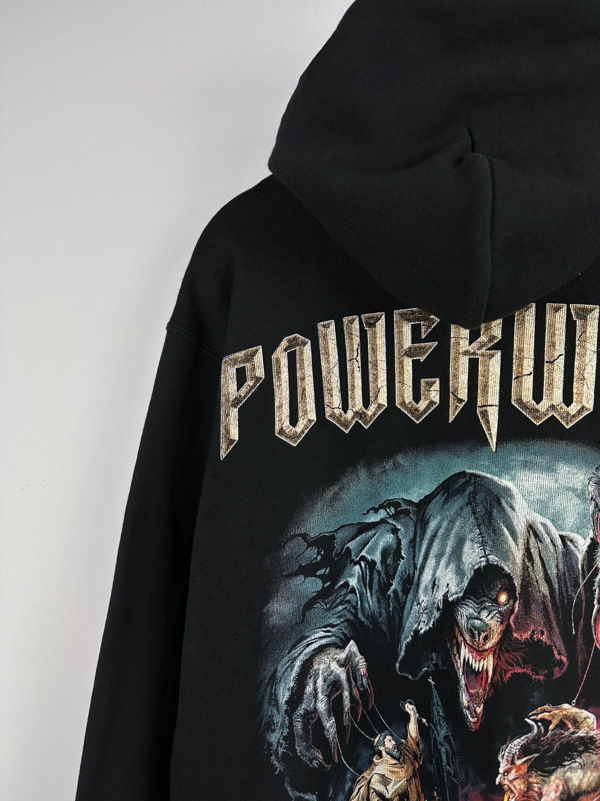 Band Tees × Vintage “THE SACRAMENT OF SIN” POWERWOLF Metal Band Zip Hoodie Y2K Size US M / EU 48-50 / 2 - 2 Thumbnail