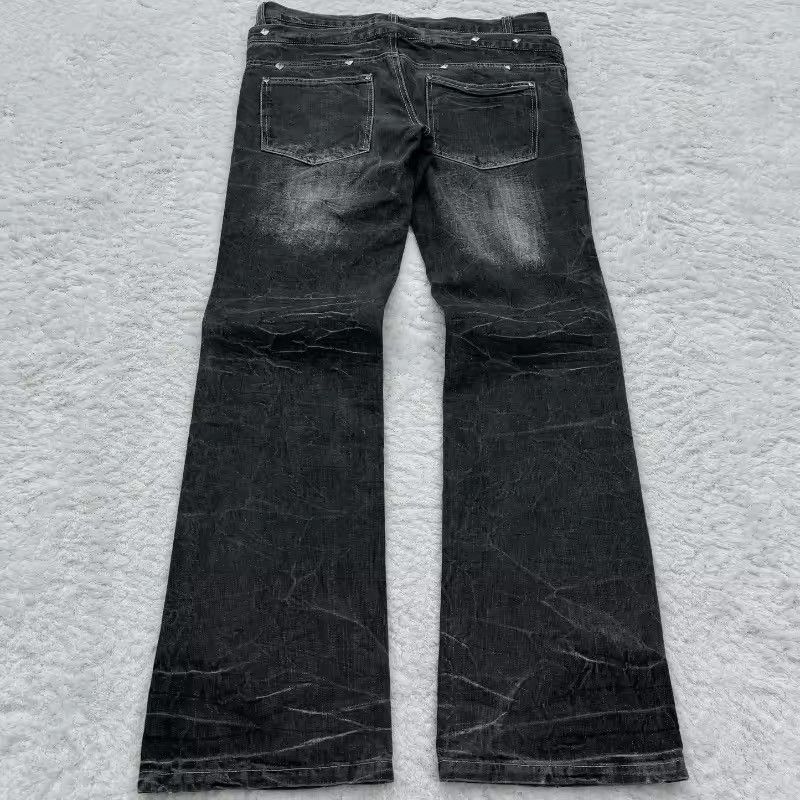 Jean Grunge Design Retro Flared Washed Y2k Jeans Pants Size US 36 / EU 52 - 4 Thumbnail