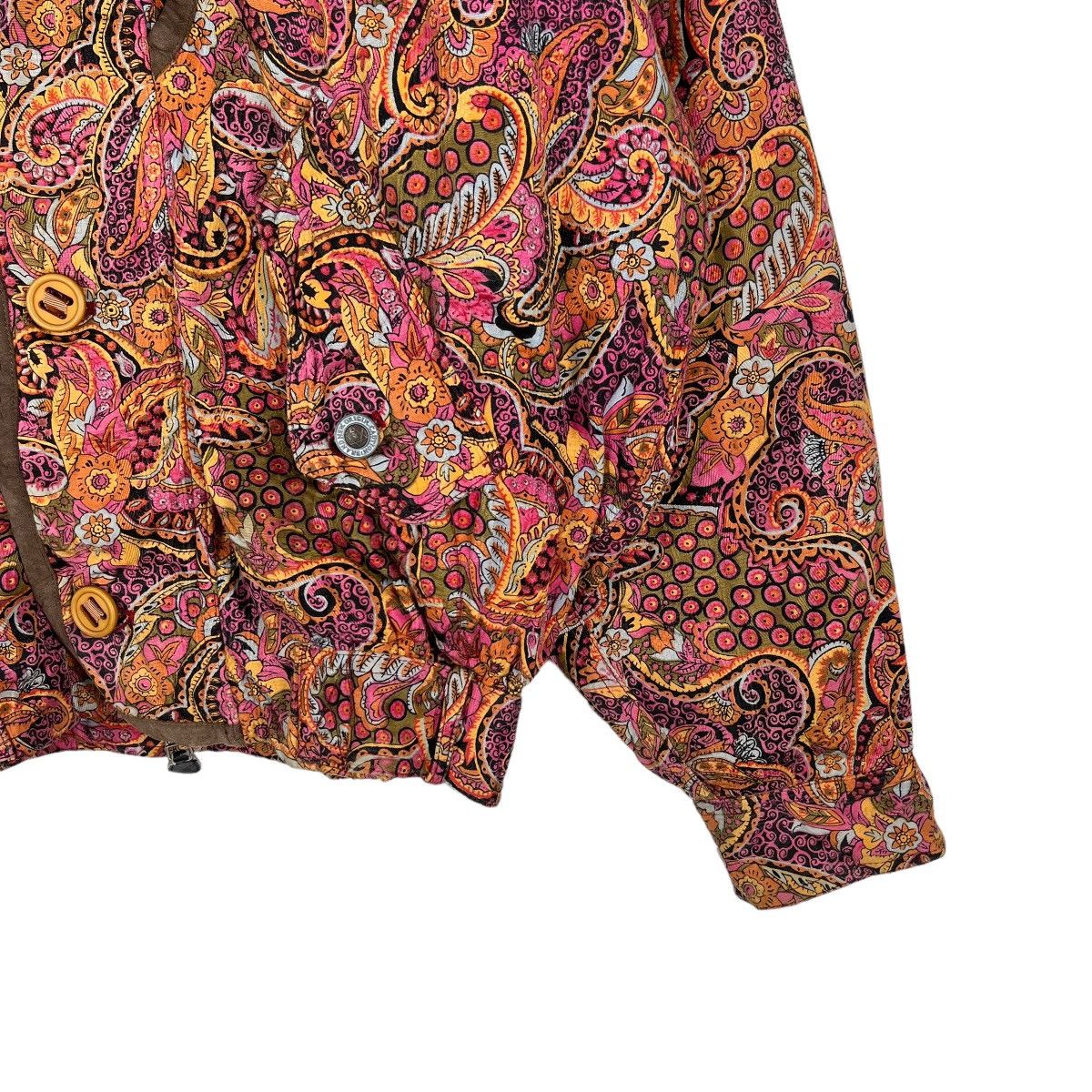 Designer 🔥 VINTAGE 90s LIPSTAR BOUTIQUE PAISLEY BOMBER JACKET Size US M / EU 48-50 / 2 - 6 Thumbnail