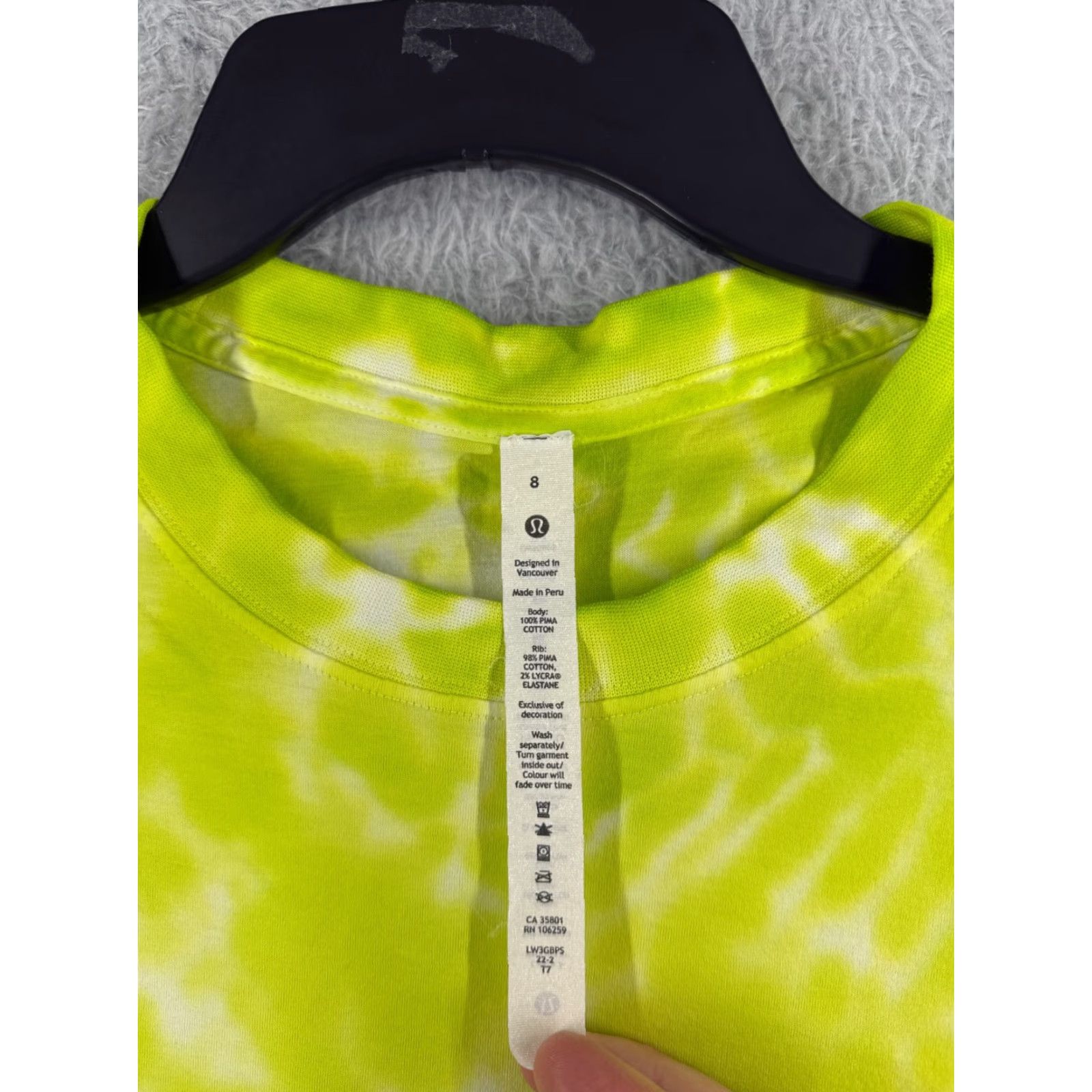 Lululemon Lululemon Shirt Women 8 Green Tie Dye All Yours Cropped Cotton T-Shirt W3GBPS Size M / US 6-8 / IT 42-44 - 6 Thumbnail