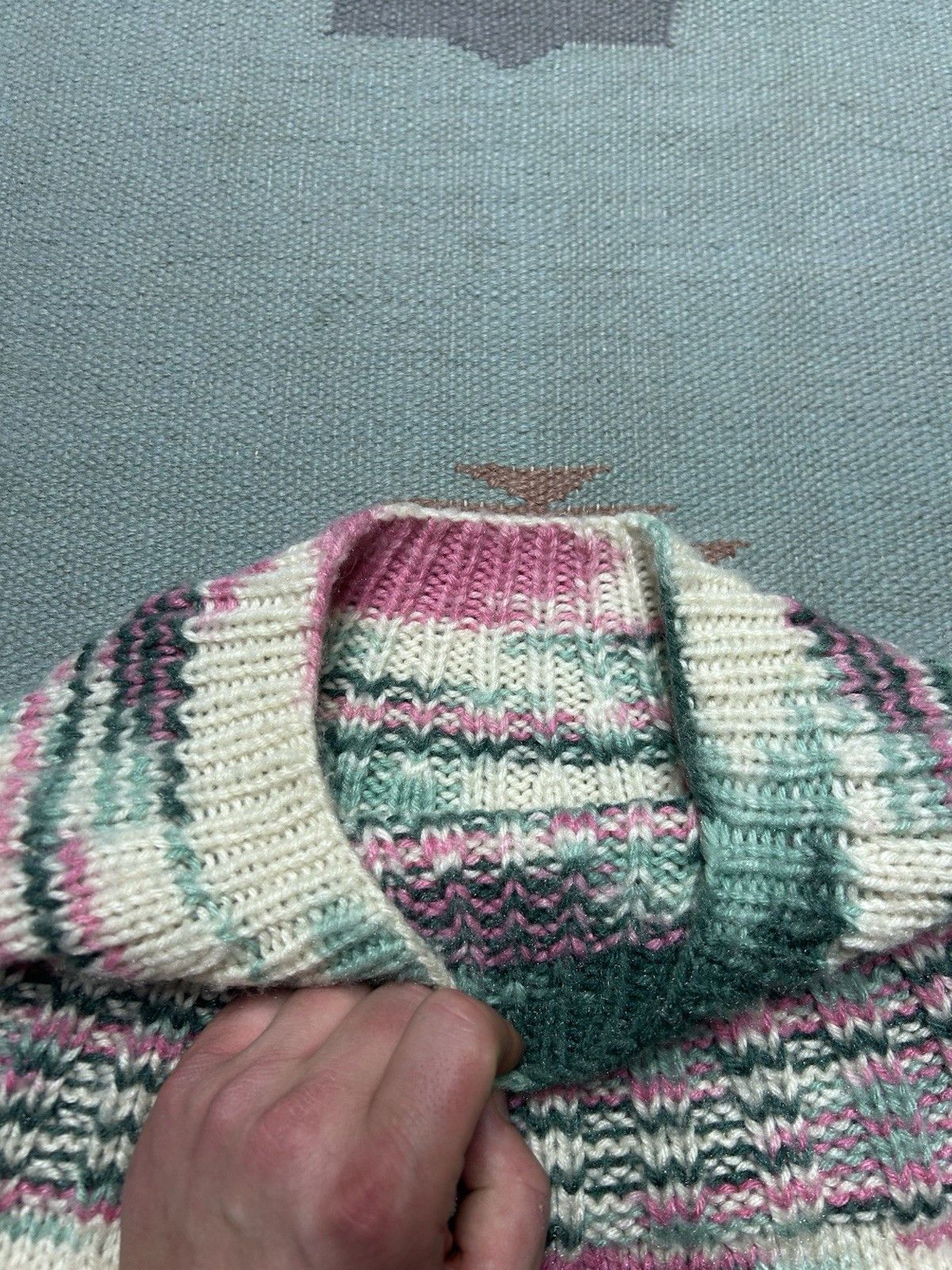 Vintage Vintage acrylic crochet knit sweater handmade? women’s L Size L / US 10 / IT 46 - 4 Thumbnail