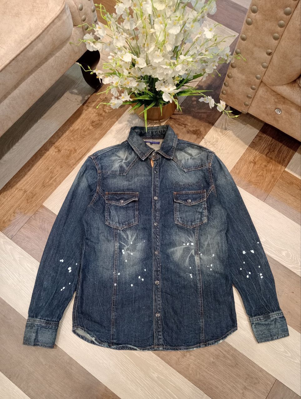 semanticdesign SEMANTIC DESIGN JAPAN PAINTER DENIM SHIRT - SIZE L Size US L / EU 52-54 / 3 - 2 Thumbnail