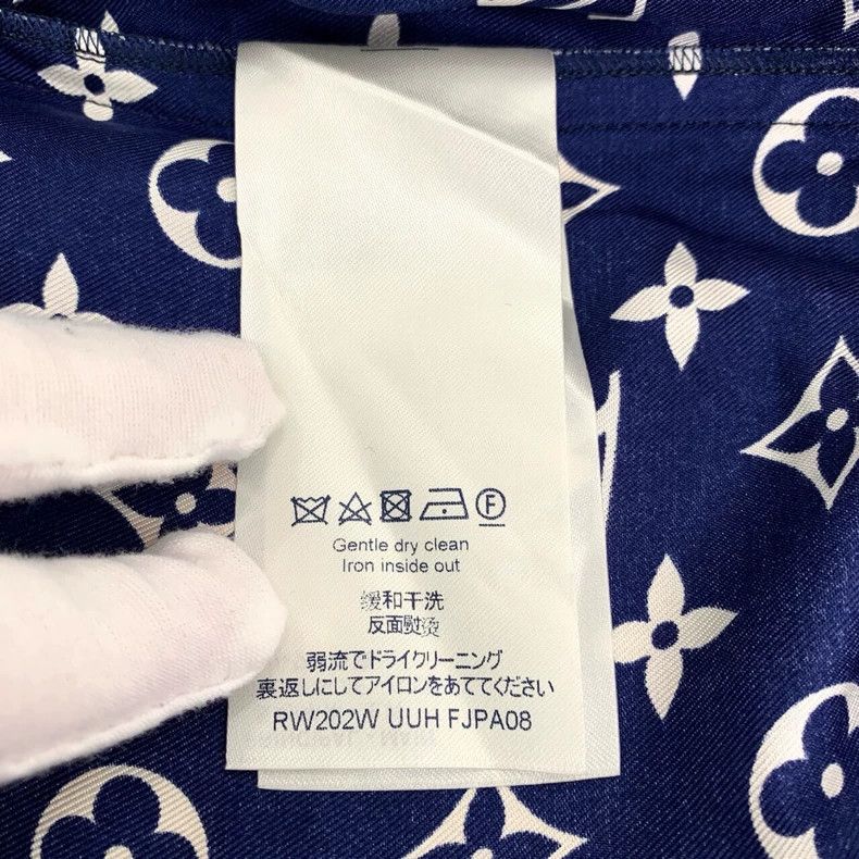 Louis Vuitton Louis Vuitton Blue mulberry silk shorts with logo presbyop Size 35" - 6 Thumbnail