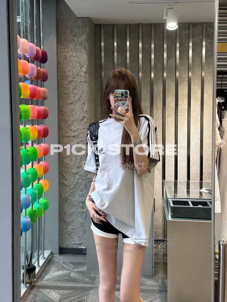 Balenciaga Balenciaga Black and white striped embroidered double-ring Size US XL / EU 56 / 4 - 9 Thumbnail