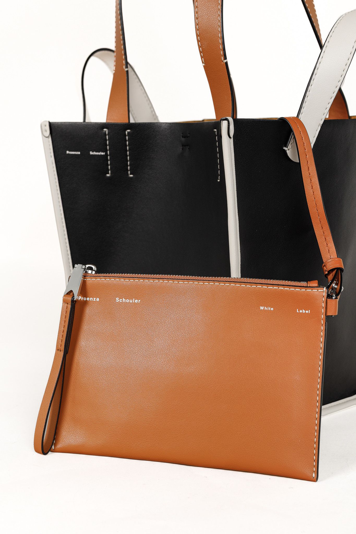 Proenza Schouler White Label Proenza Schouler White Label Large Mercer Black Leather Tote Size ONE SIZE - 11 Thumbnail