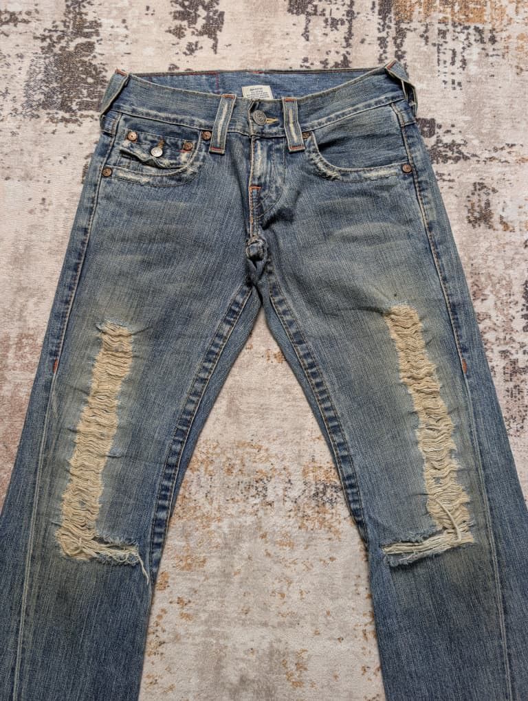 True Religion True Legion Distress Bootcut Denim Size US 31 - 4 Thumbnail