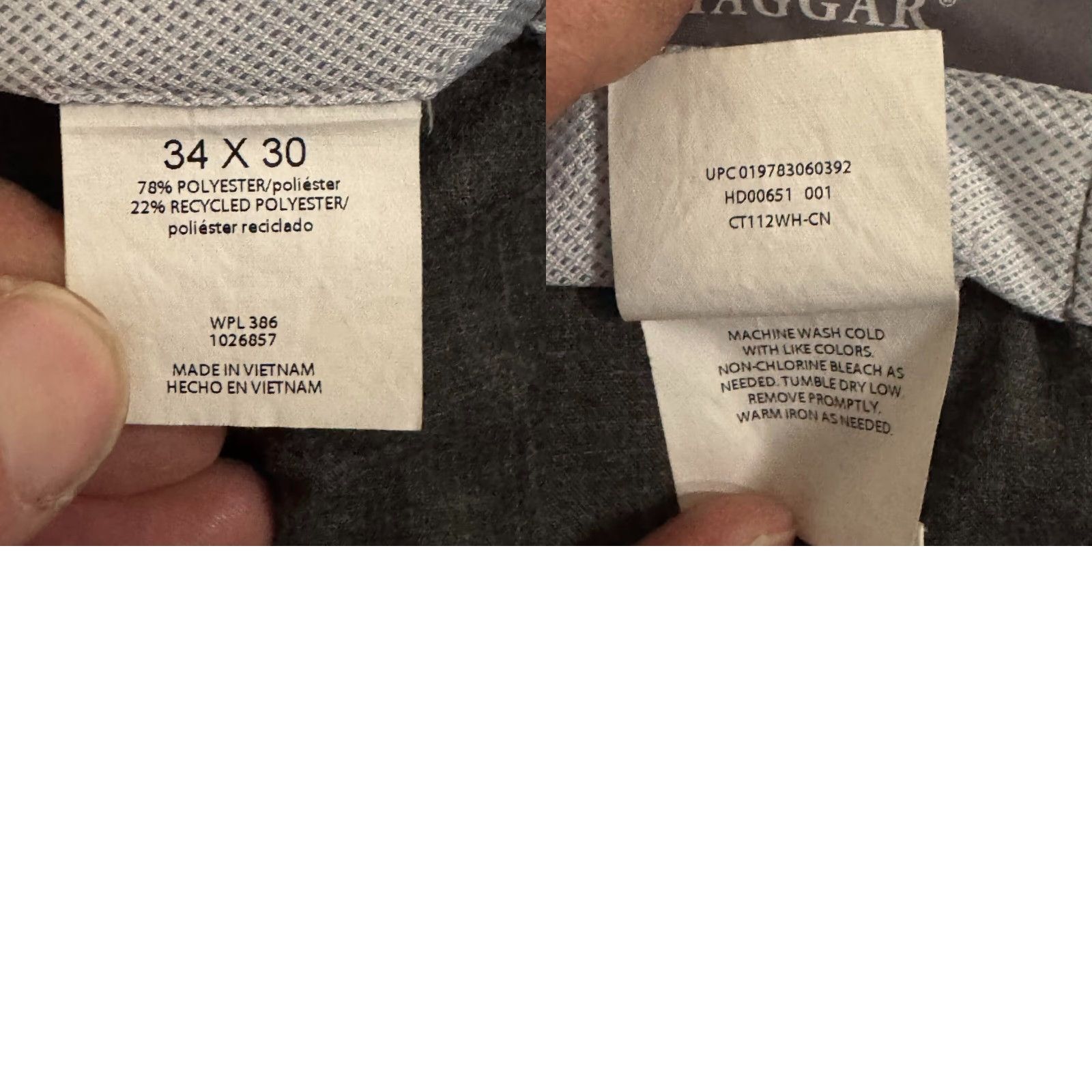 Haggar Haggar Pants Mens 34x30 Classic Fit Office Pleated Black Polyester Recycled Polyester Dress Pants Workwear Business Casual Straight Leg Mens Size US 34 / EU 50 - 8 Thumbnail