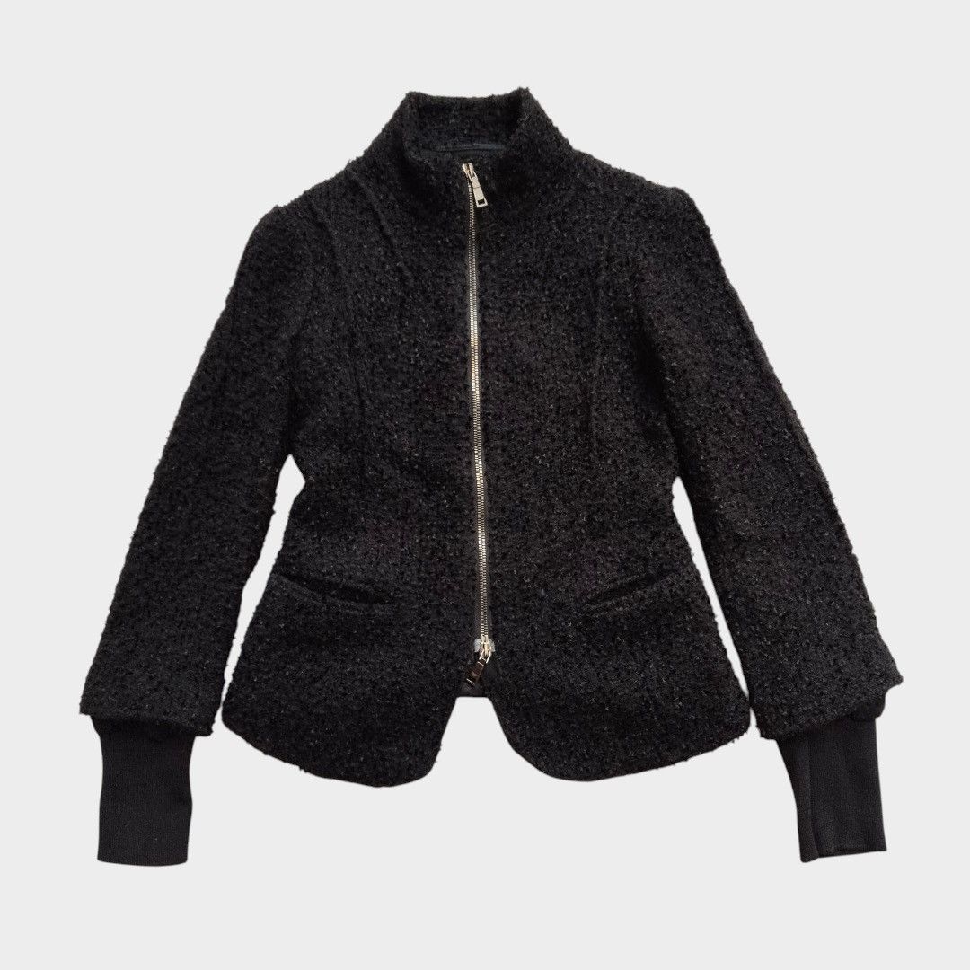 Giorgio Armani Giorgio Armani boucle wool zip up jackets Size XS / US 0-2 / IT 36-38 - 1 Thumbnail