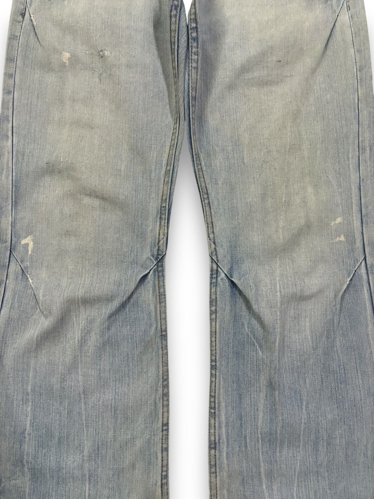 If Six Was Nine Vintage Japanese Brand Mud Wash Flare Fray Leg Grunge Jeans Size US 32 / EU 48 - 7 Thumbnail