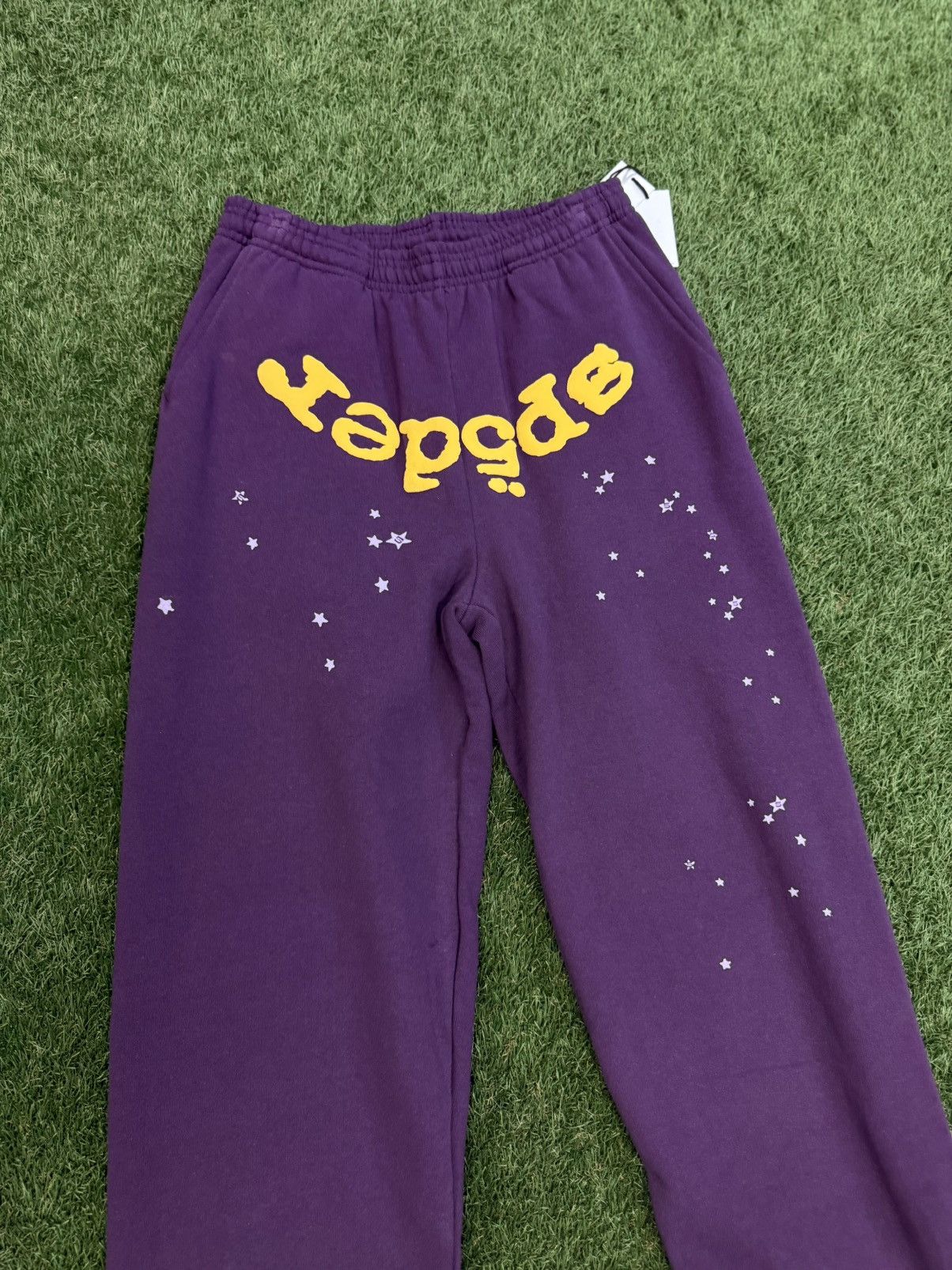 Sp5der Sp5der Worldwide Purple Yellow Sweatpants Size S (NEW) Size US 30 / EU 46 - 5 Thumbnail