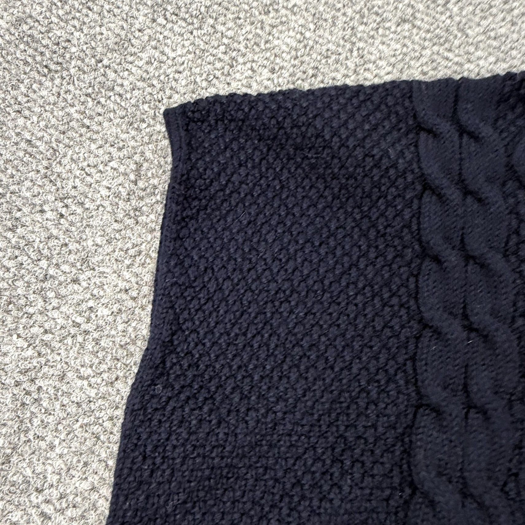 Vintage VINTAGE Blarney Sweater Poncho Womens One Size Navy Merino Wool Cable Cowl Neck Capes Buckle 90s Womens Size ONE SIZE - 7 Thumbnail