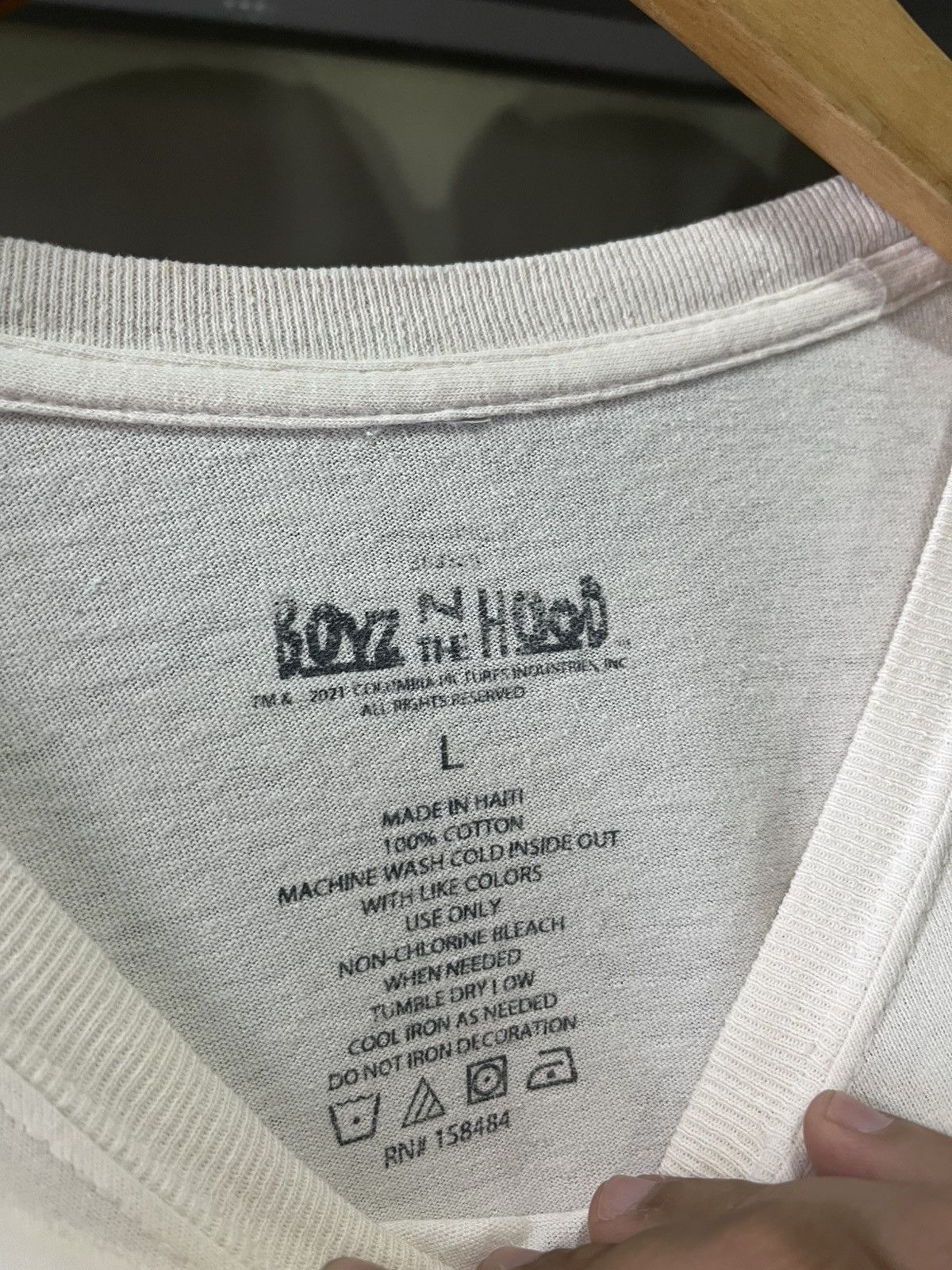 Band Tees Rap tees Ice Cube Boyz N the Hood Costum Movie Hip Hop Size US L / EU 52-54 / 3 - 5 Thumbnail