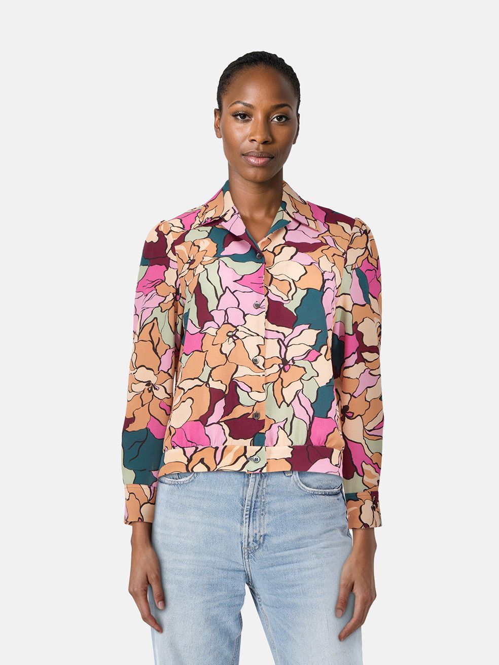 Dries Van Noten Abstract Long Sleeve Blouse Size XS / US 0-2 / IT 36-38 - 1 Thumbnail