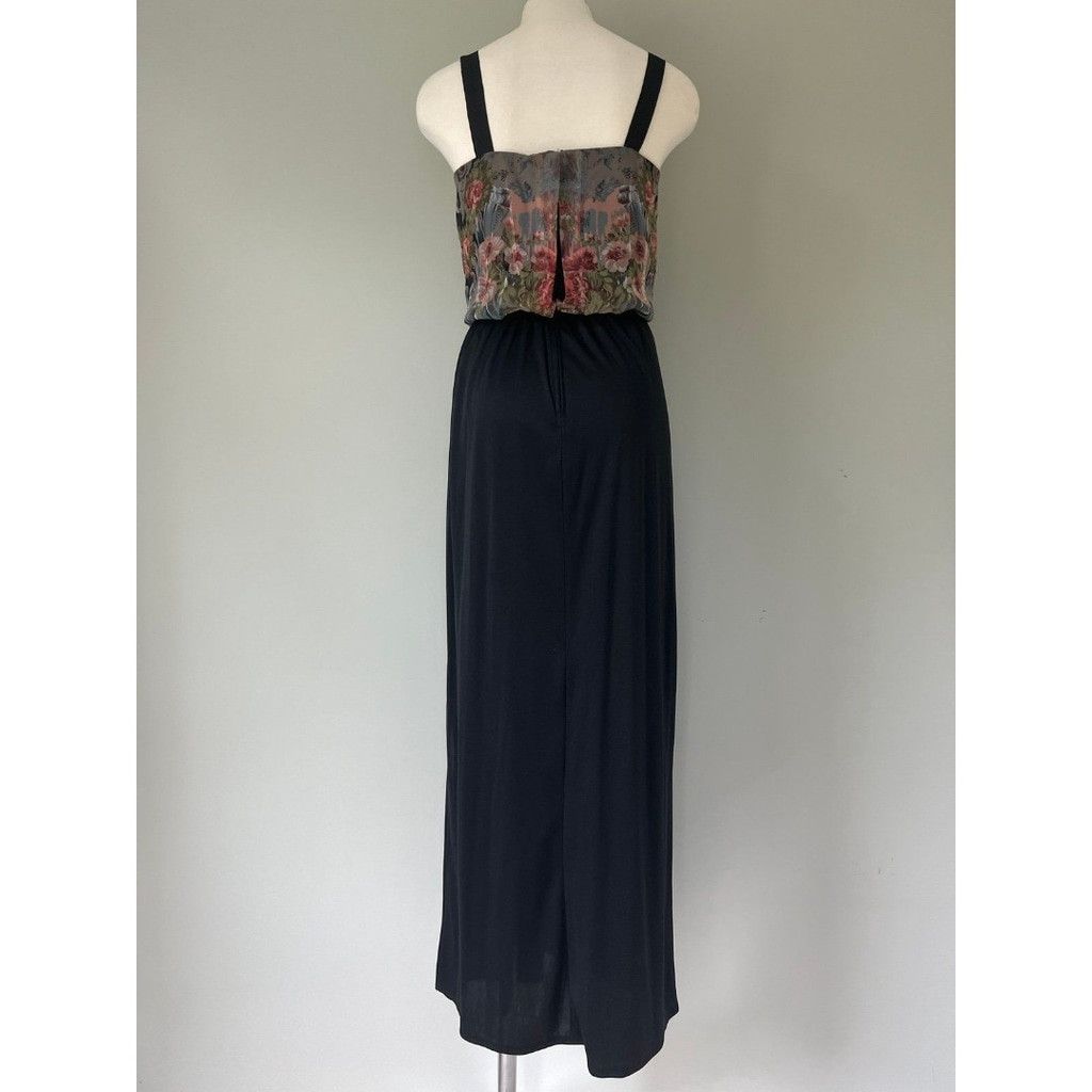 Vintage 1970s Vtg Long Boho Maxi Dress | Matthew Jo.Ed Sophisticates Size L / US 10 / IT 46 - 6 Thumbnail