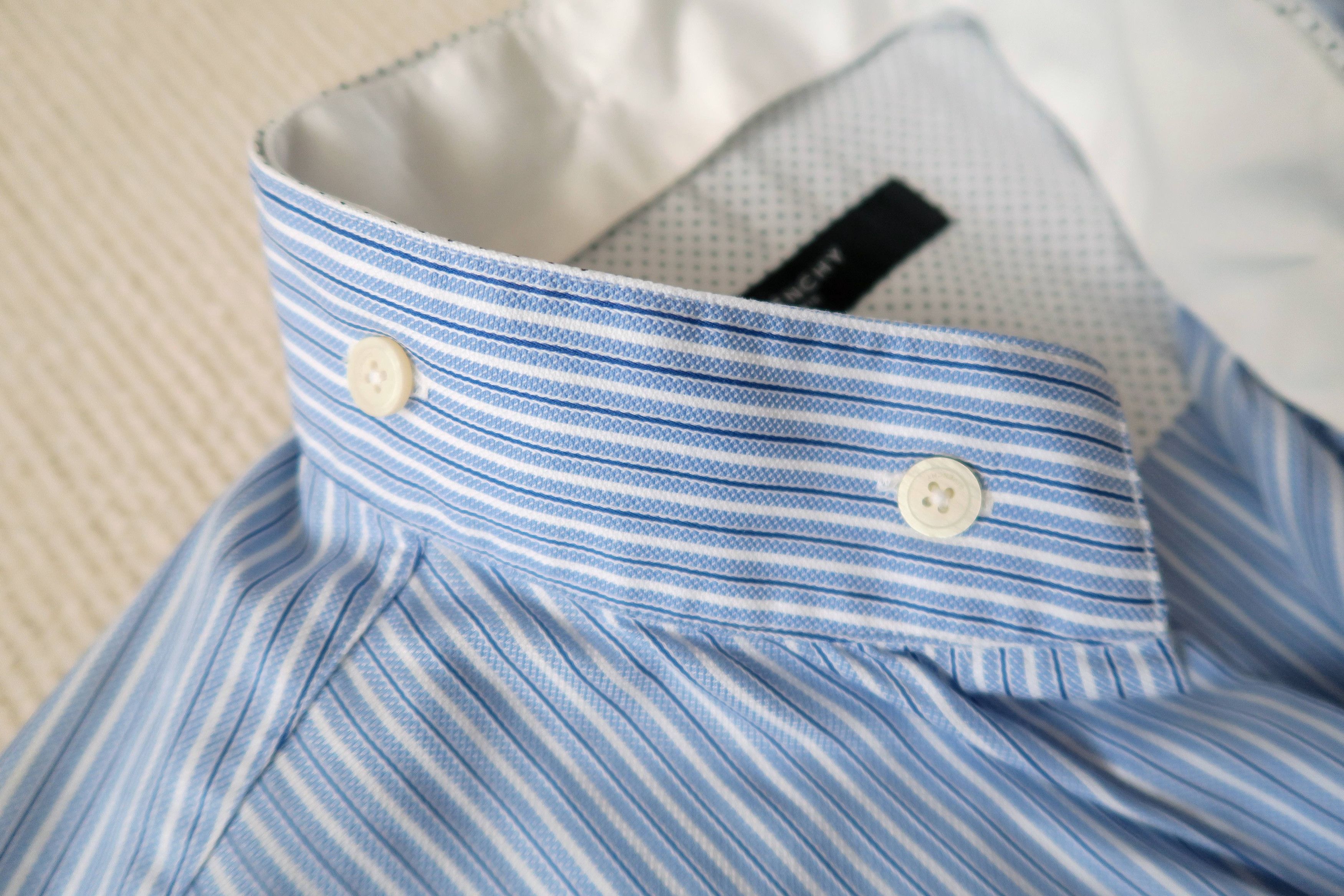 Givenchy Givenchy Blue Pinstripe Removable Collar Shirt Size US XL / EU 56 / 4 - 12 Thumbnail