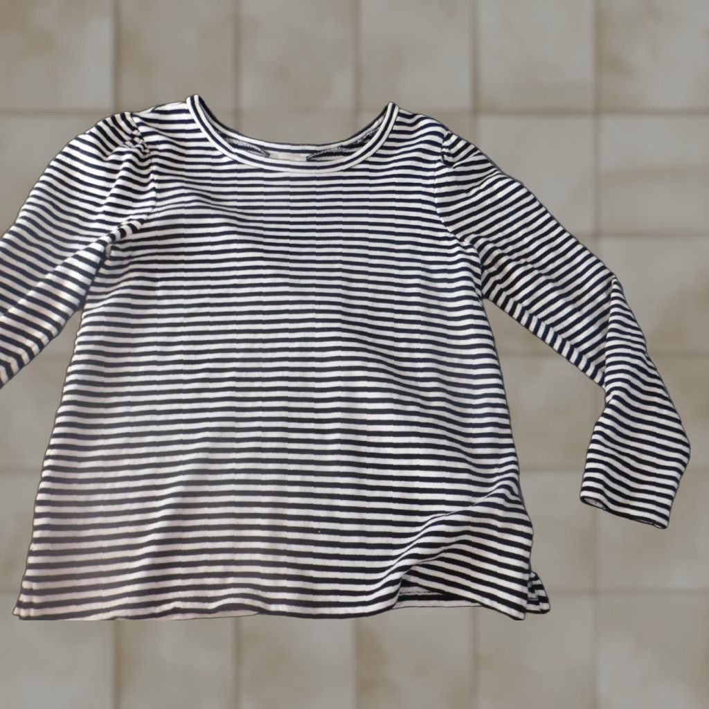 Loft LOFT Sweater Womens Medium White Knit Pullover Striped Rib Knit Crew Neck Slim Stretch Casual Vintage: No Size M / US 6-8 / IT 42-44 - 1 Thumbnail