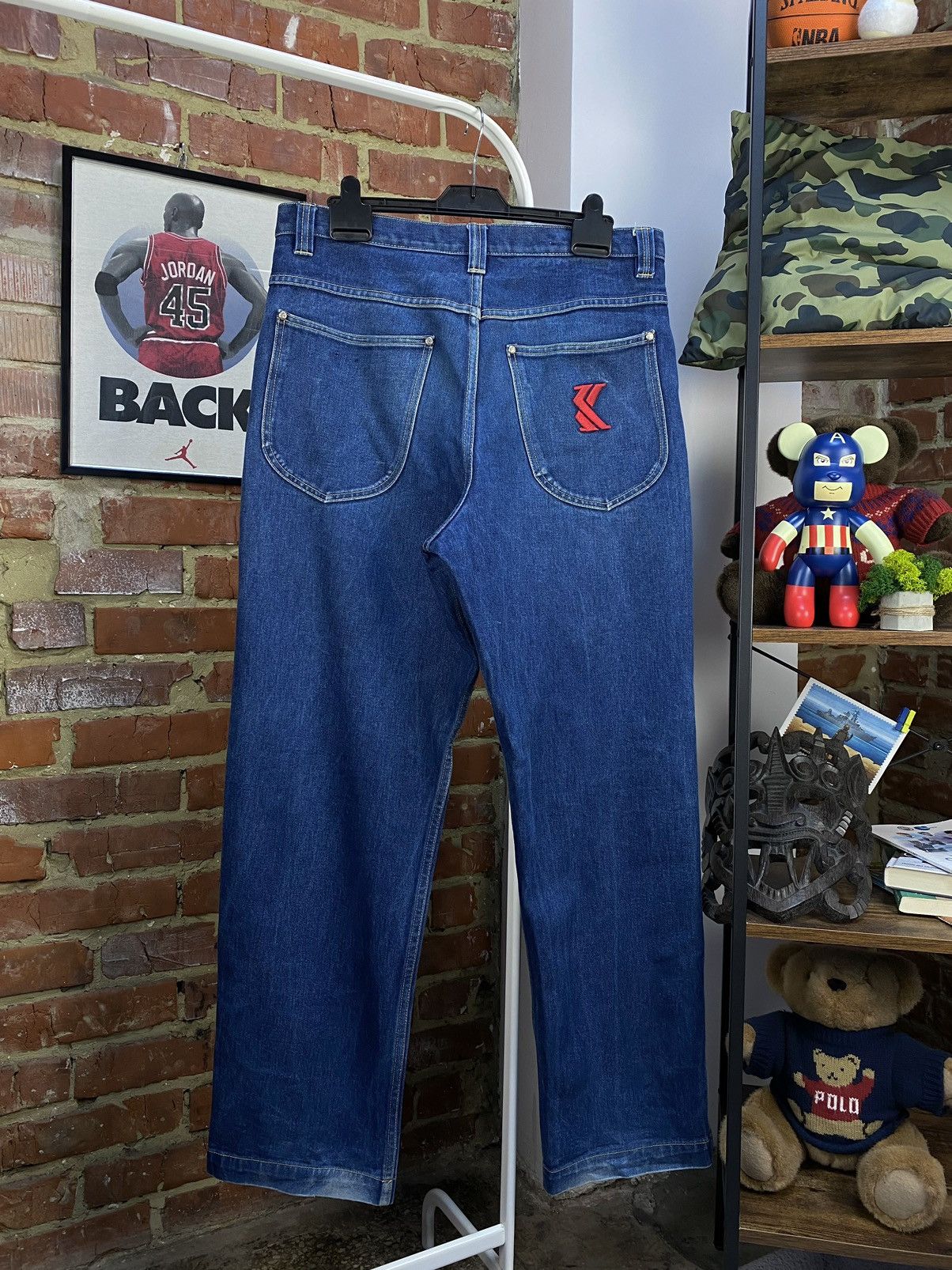 Karl Kani × Vintage Vintage Karl Kani Baggy Big Blue Jeans Size US 34 / EU 50 - 1 Thumbnail
