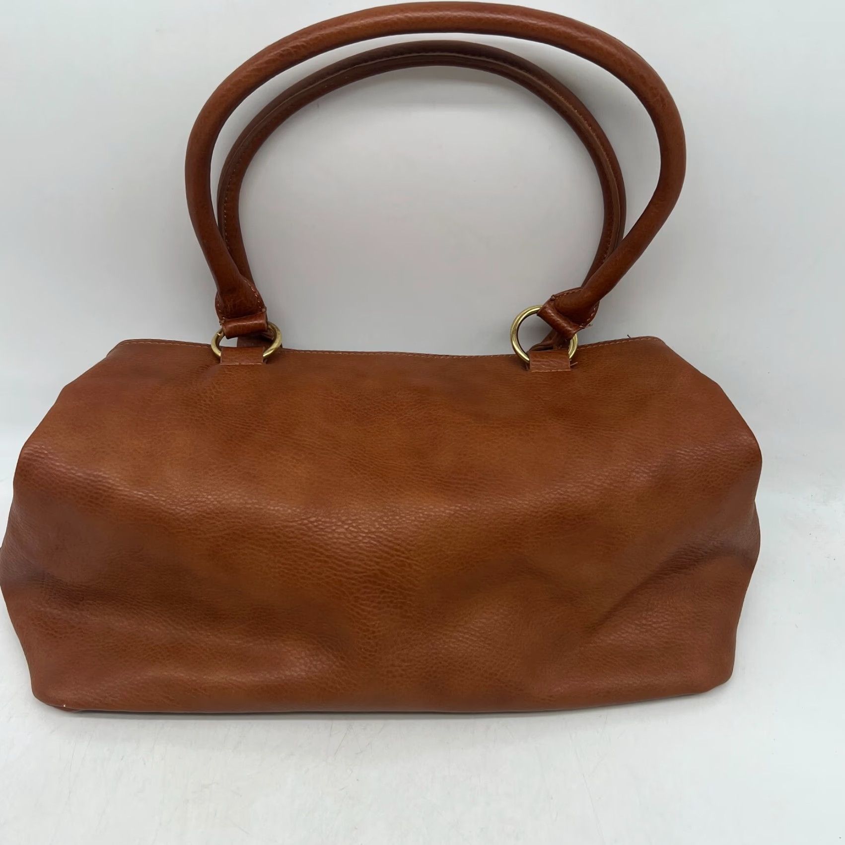 Liz Claiborne VINTAGE Liz Claiborne Leather Handbag Satchel Top Handle Bag 10x14 Size Womens Brown Tan Size ONE SIZE - 2 Thumbnail
