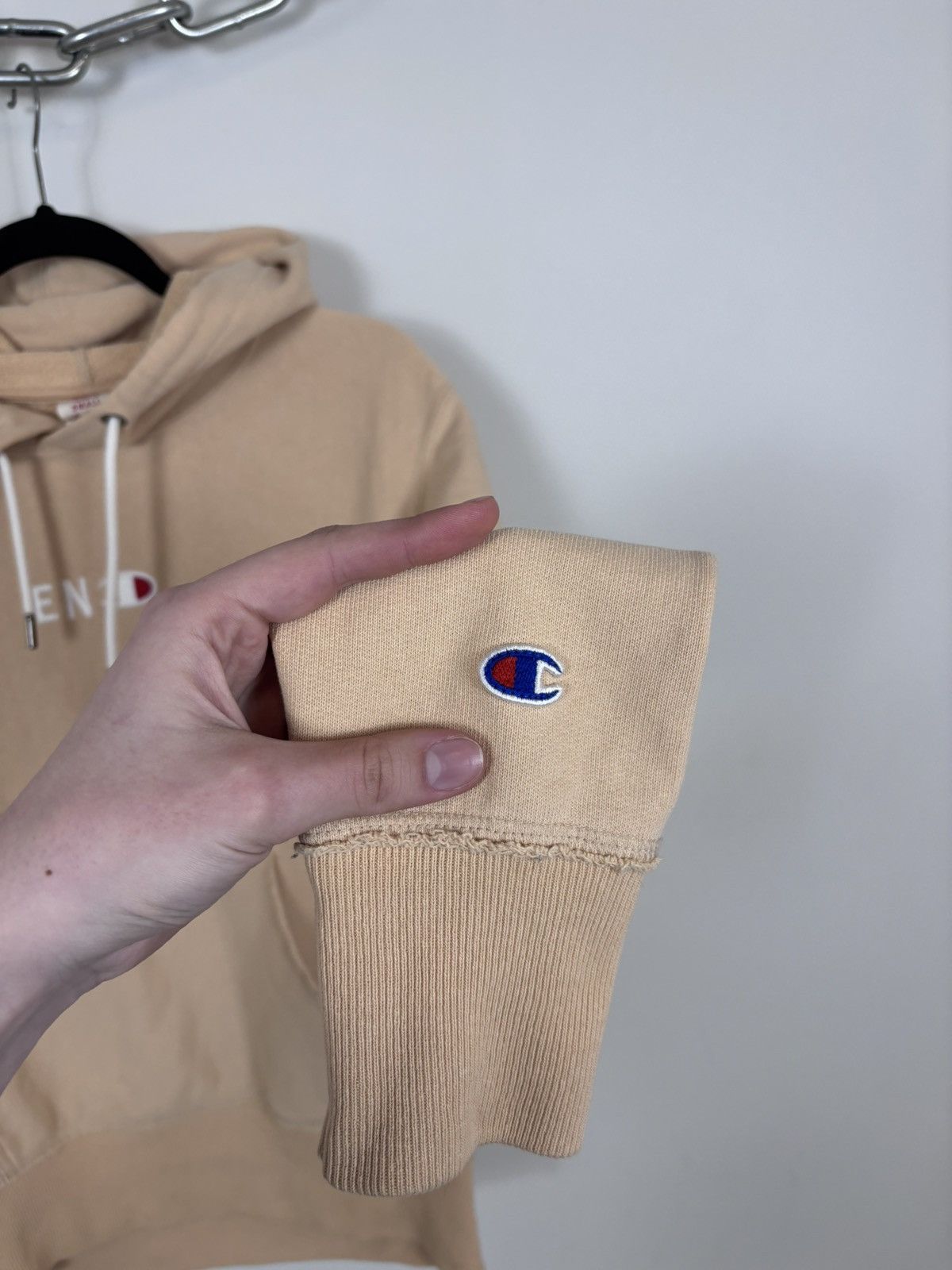Champion Champion x END Reverse Weave Warm Up Ivory Peach Hoodie Size US S / EU 44-46 / 1 - 9 Thumbnail