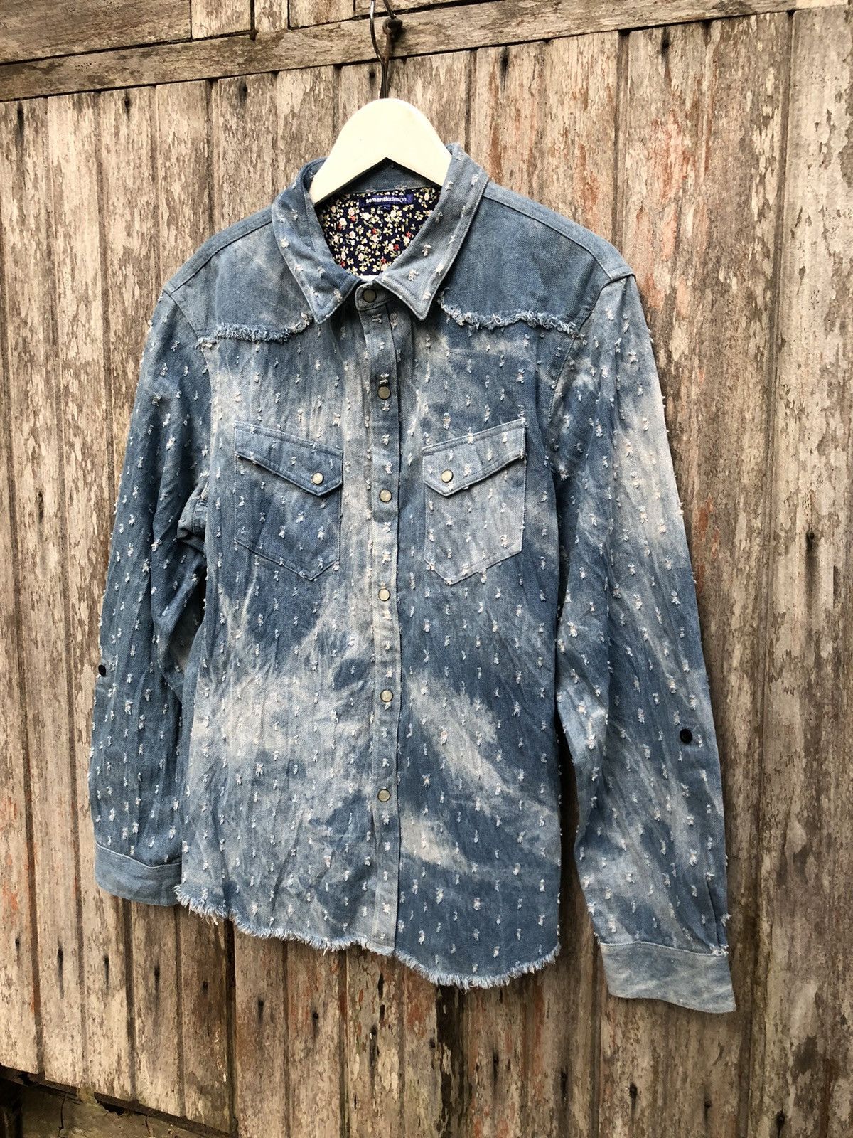 14th Addiction × semanticdesign Semantic design denim acid wash shirt Size L / US 10 / IT 46 - 3 Thumbnail