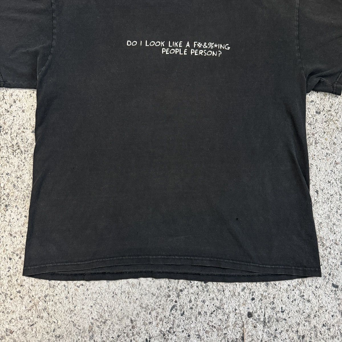 Vintage 90s Faded Do I Look Like A Fucking People Person Tee Grunge Size US XL / EU 56 / 4 - 7 Thumbnail