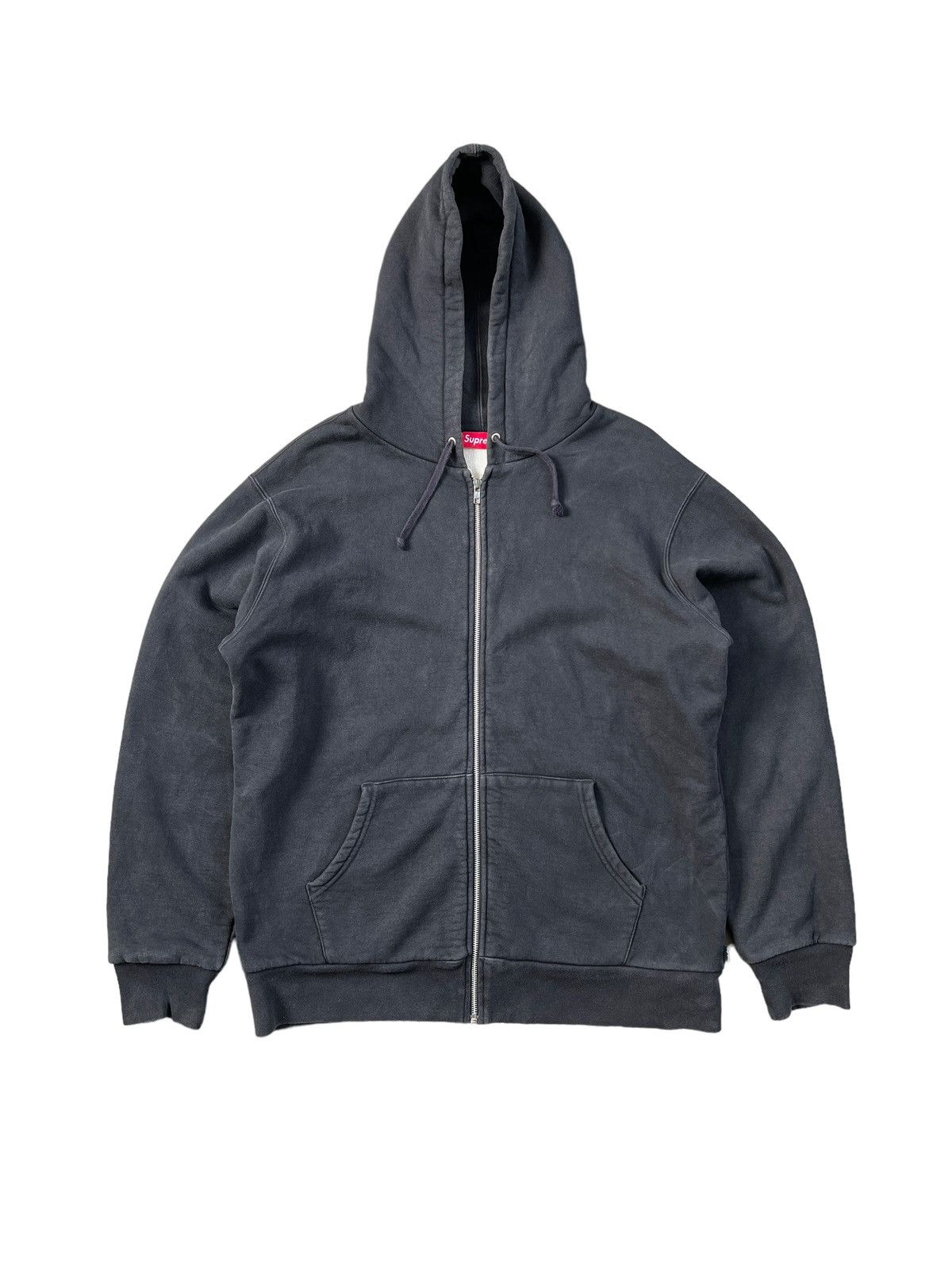 Supreme Supreme Heavyweight Thermal Zipper Sun Faded Hoodie Size US XL / EU 56 / 4 - 2 Thumbnail