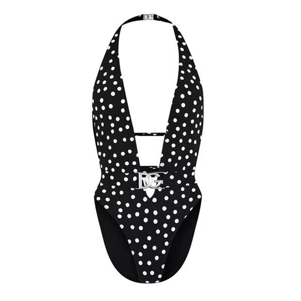 Dolce & Gabbana o1g2r1mq1024 One Piece Swimsuit Belt in Nero & White Size M / US 6-8 / IT 42-44 - 1 Thumbnail