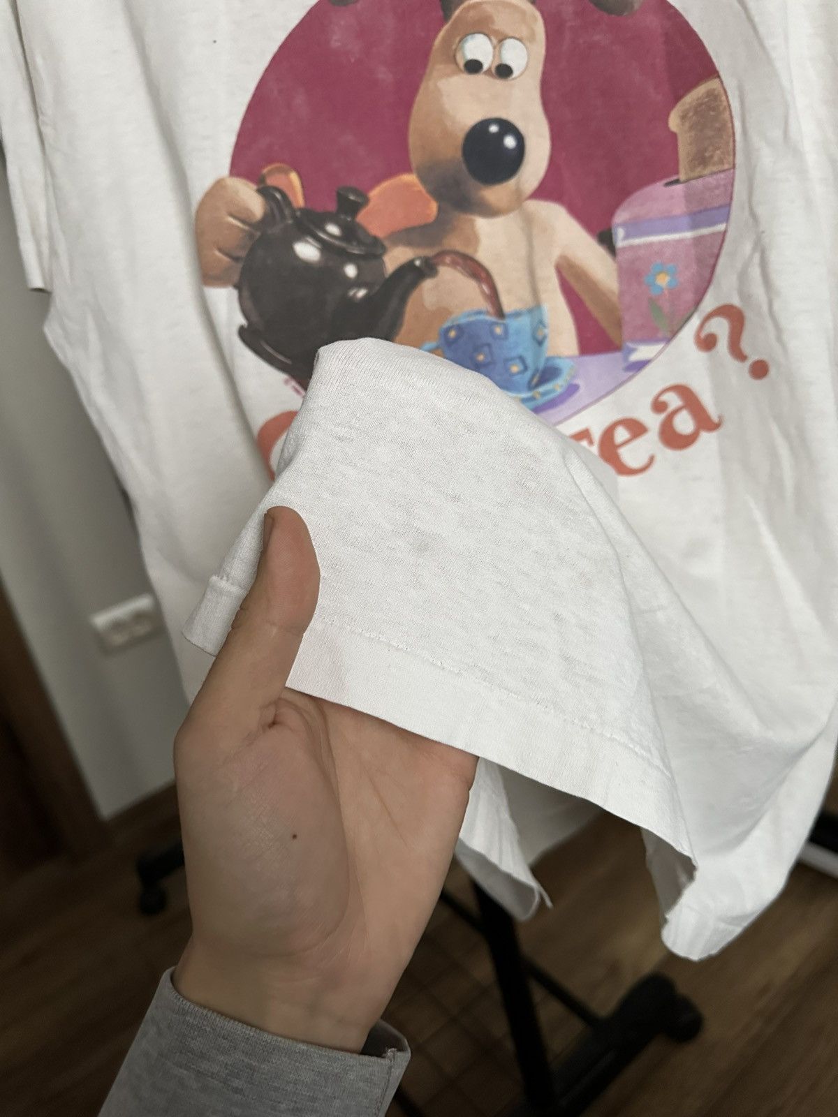 Vintage 1989 Wallace & Gromit Cup Of Tea Vintage Movie T-Shirt Tee Size US L / EU 52-54 / 3 - 18 Thumbnail