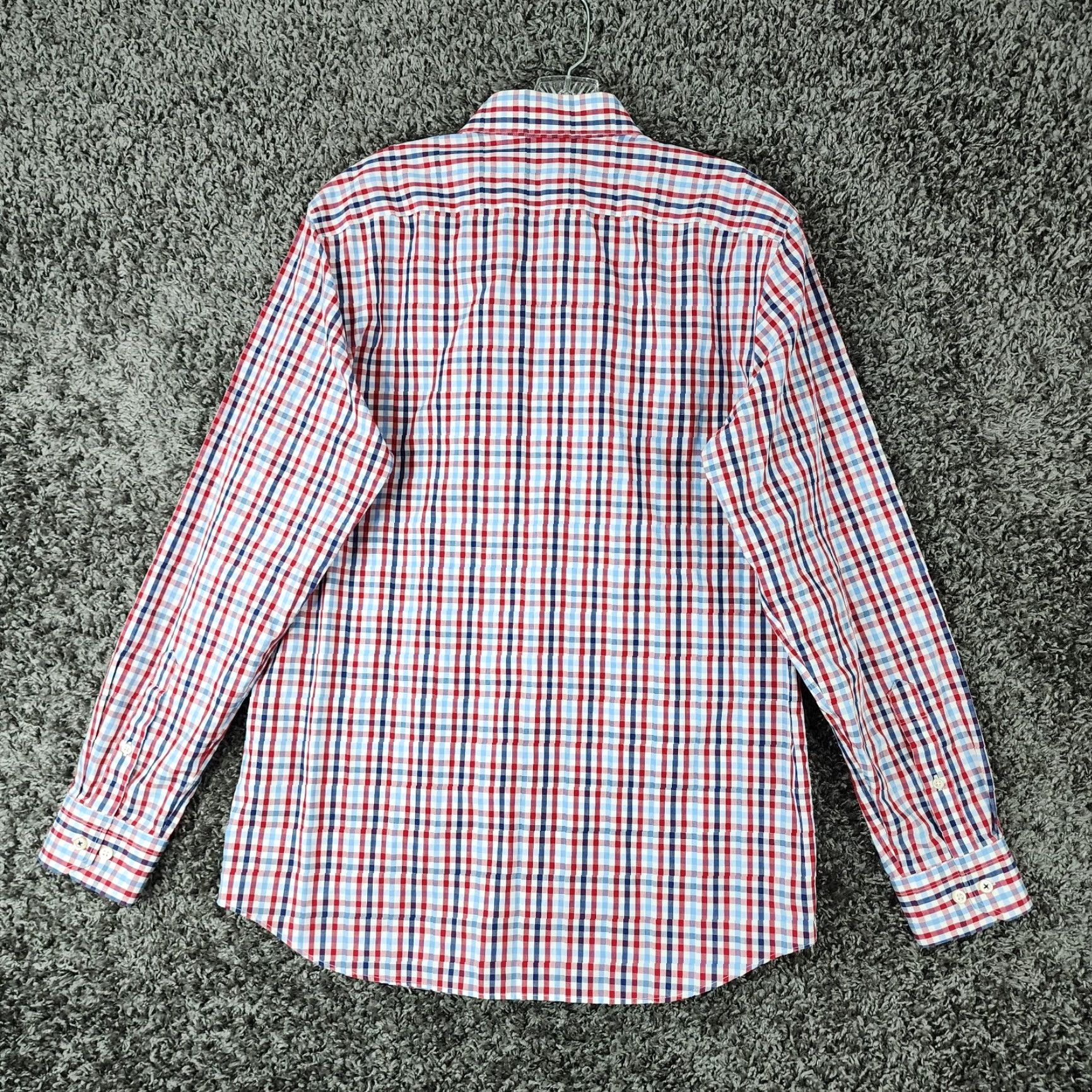 Banana Republic VINTAGE Banana Republic Camden Fit Shirt Plaid Long Sleeve Button-Up Men's M Red/Blue (Pit Stains) Size US M / EU 48-50 / 2 - 6 Thumbnail