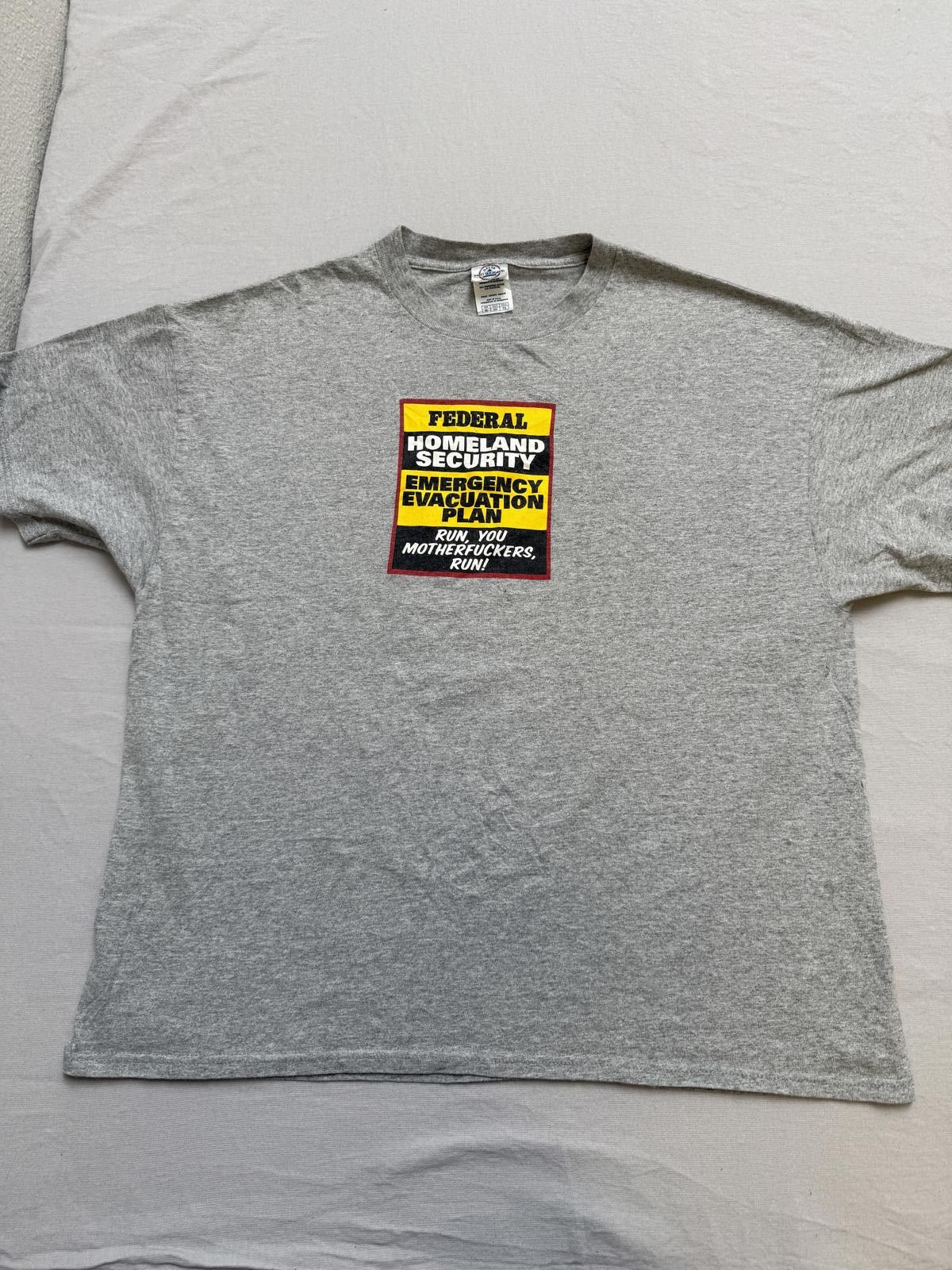 Delta Y2K Homeland Security T-shirt Fed Evacuation Plan Tee XL Size US XL / EU 56 / 4 - 1 Thumbnail