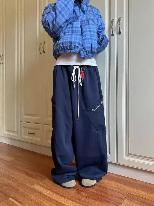 Jean Vintage Y2K street dance hip hop sport baggy sweatpants Size US 32 / EU 48 - 2 Thumbnail