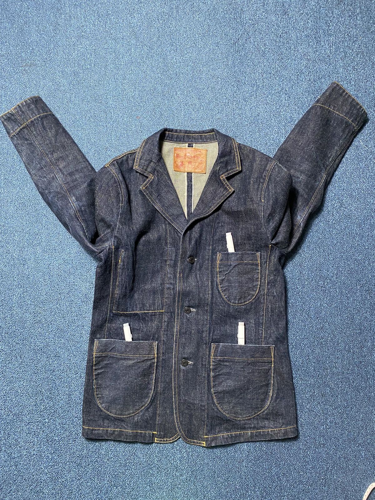 Studio D'Artisan Studio D’Artisan - D4402 Denim Tailored Jacket Size US XXS / EU 40 - 4 Thumbnail