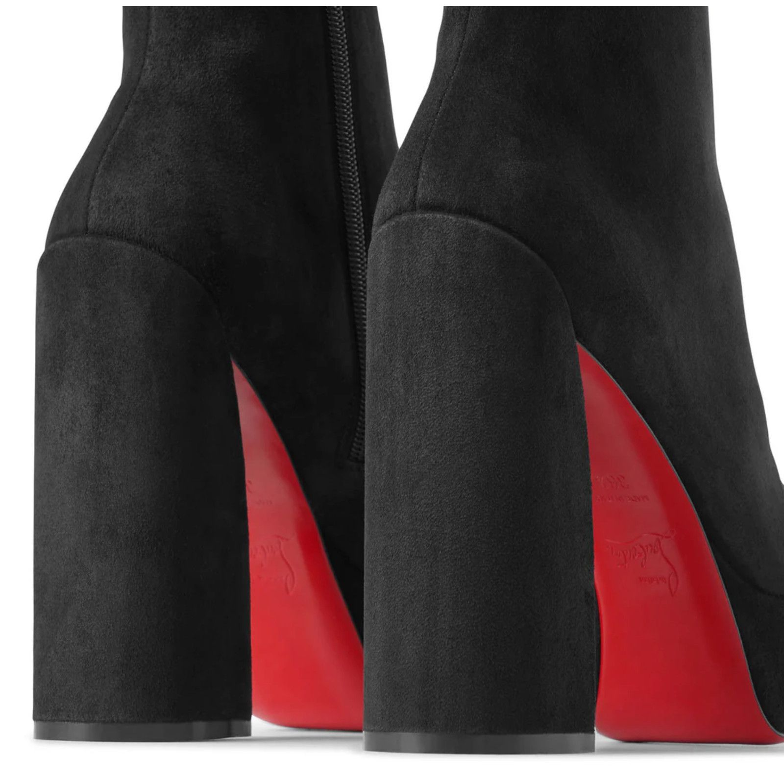 Christian Louboutin Christian Louboutin Movida Booty 130 Black Suede Bootie 40.5 Size US 10.5 / IT 40.5 - 18 Thumbnail