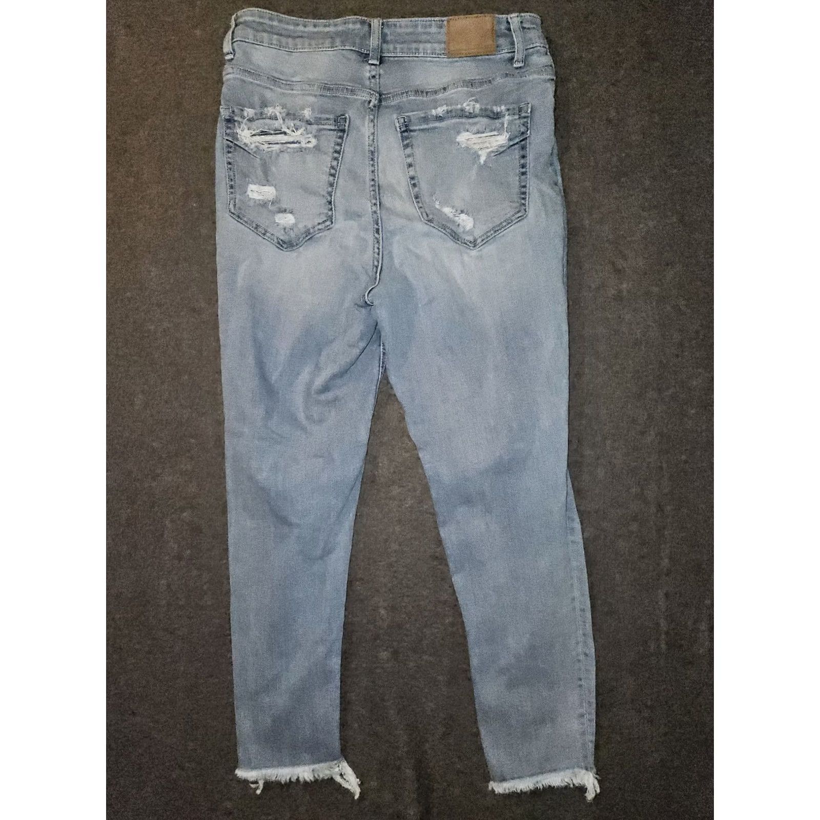 Vintage BKE Parker Jeans High Rise Skinny Ankle Women's 29 Blue Frayed Hem Preppy Size 42" / US 20 - 7 Thumbnail