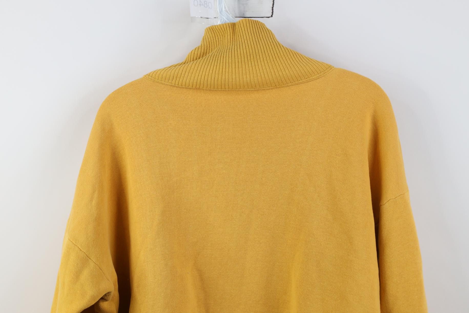 Vintage Vintage 50s 60s Blank Boxy Fit Shawl Sweatshirt Yellow USA Size US S / EU 44-46 / 1 - 13 Thumbnail