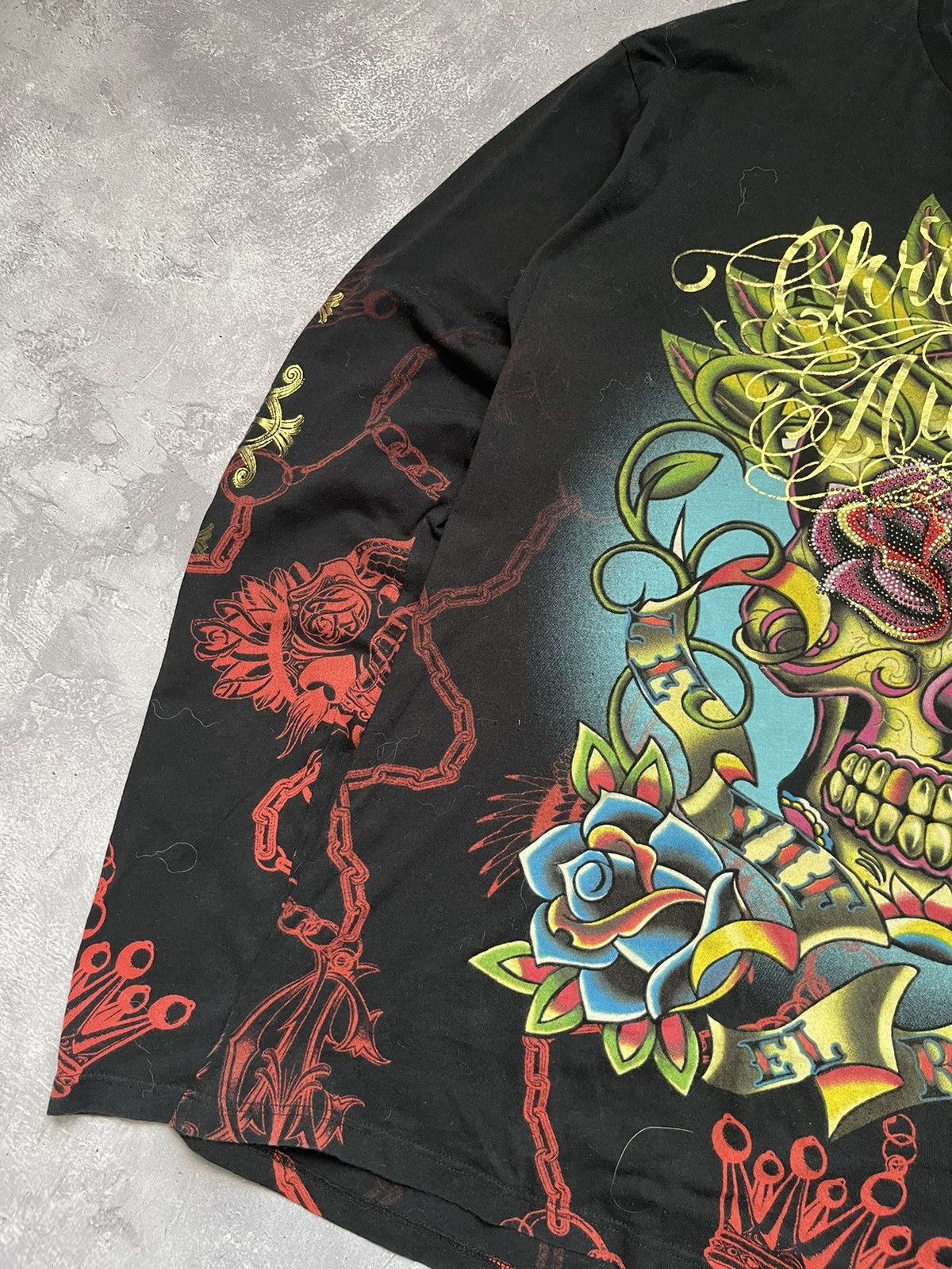 Christian Audigier Christian Audigier Y2K Vintage Long Sleeve Shirt (ed hardy) Size US XL / EU 56 / 4 - 3 Thumbnail