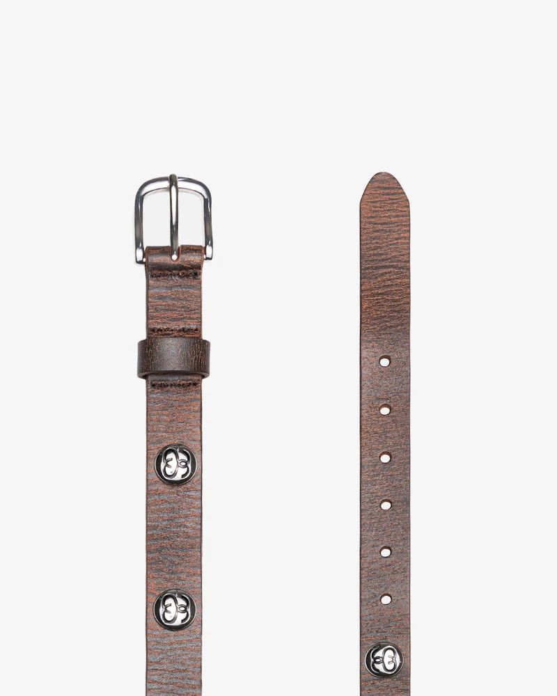 Streetwear × Stussy Stussy SS-Link Studded Belt - Distressed Brown 