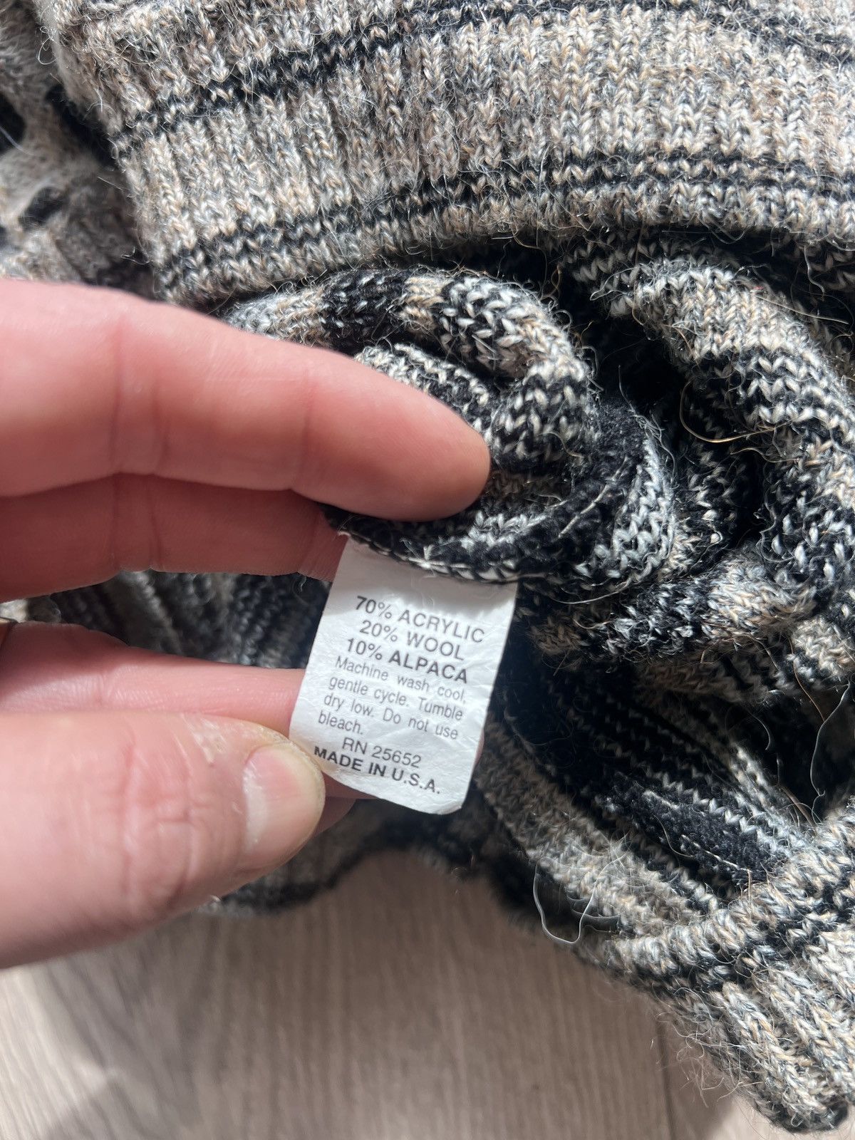 Vintage Vintage Protege Acrylic Mohair Sweater 90s Coogi Style Size US XXL / EU 58 / 5 - 4 Thumbnail