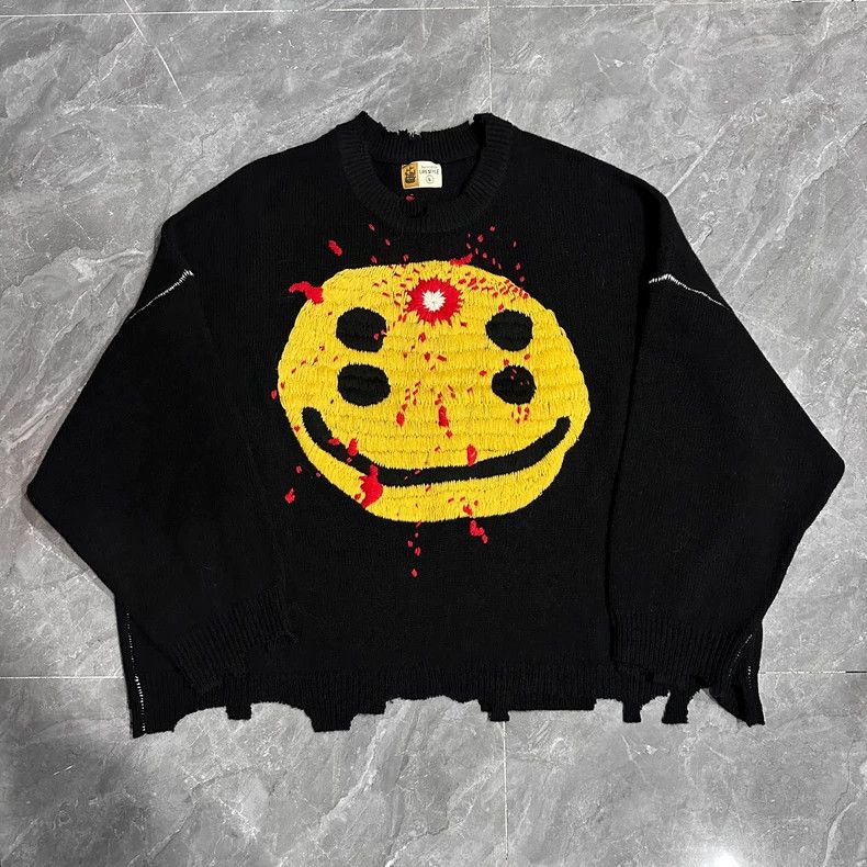 Saint Michael Saint Michael Smiling faces destroy pullovers Size US L / EU 52-54 / 3 - 1 Thumbnail