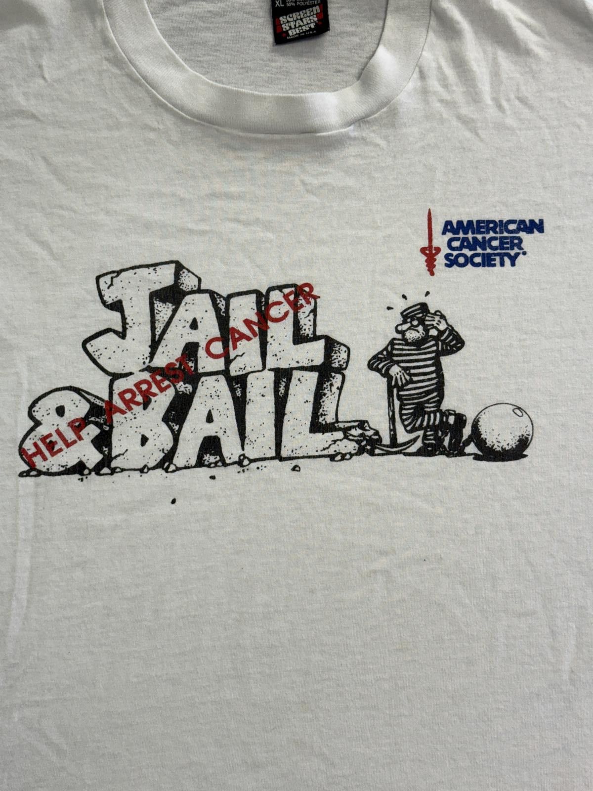 Other Vintage American Cancer Society T-shirt Jail and Bail XL Size US XL / EU 56 / 4 - 3 Thumbnail